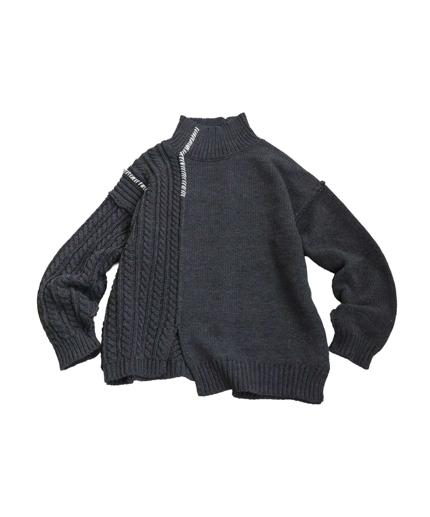 Mixed Knit Pullover Ladies