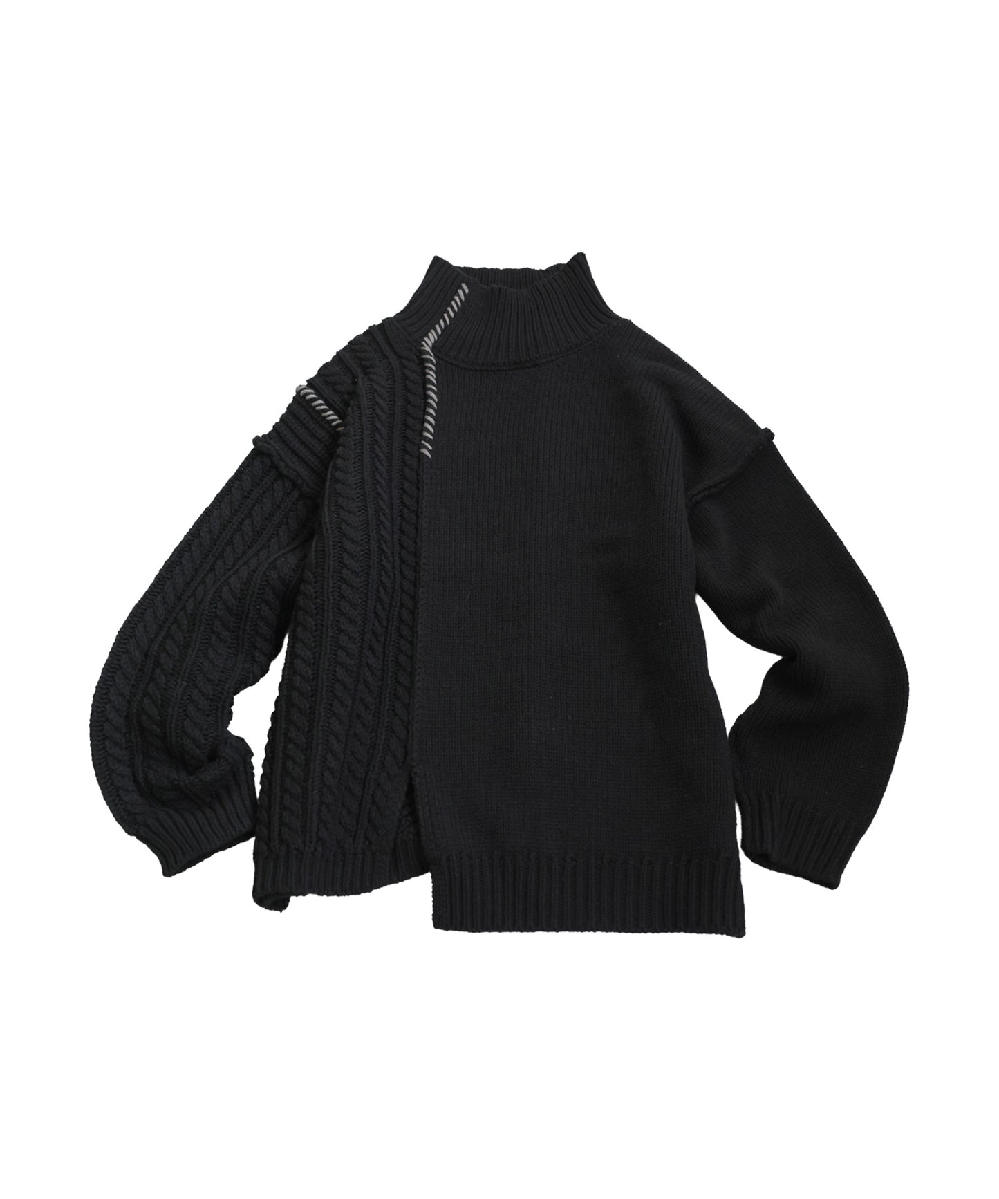 Mixed Knit Pullover Ladies