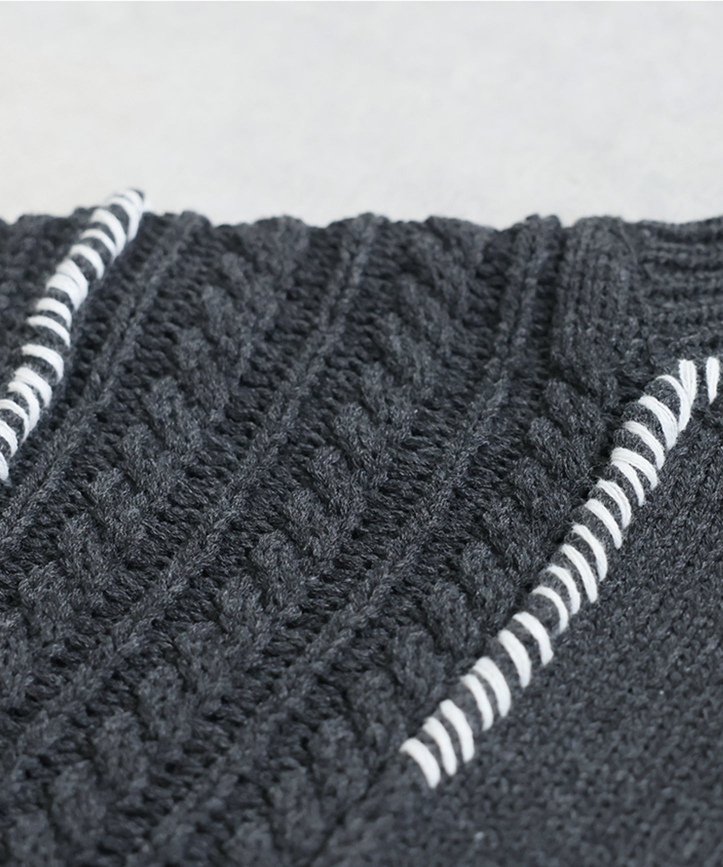 Mixed Knit Pullover Ladies