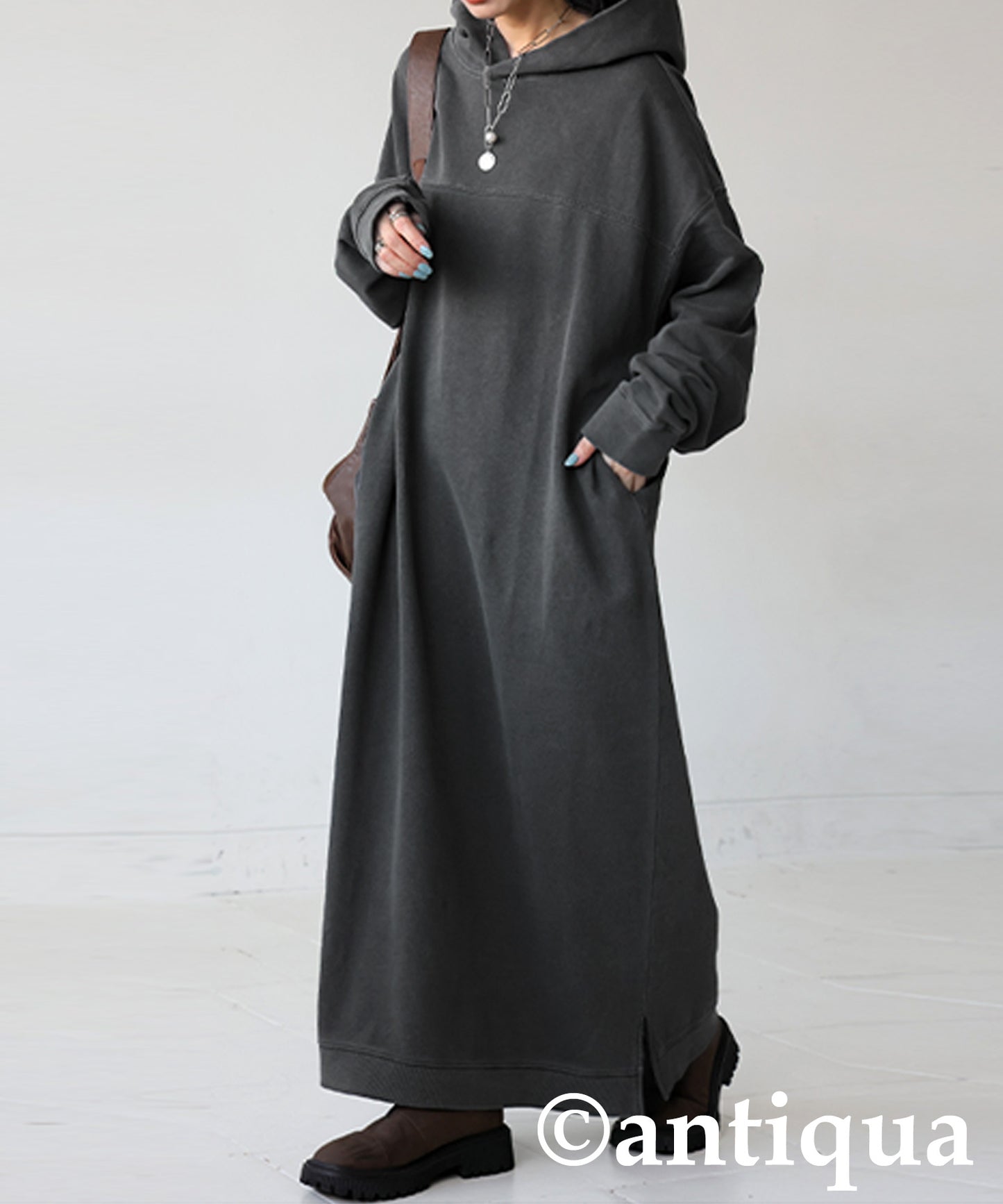 Hooded Long Dress Ladies