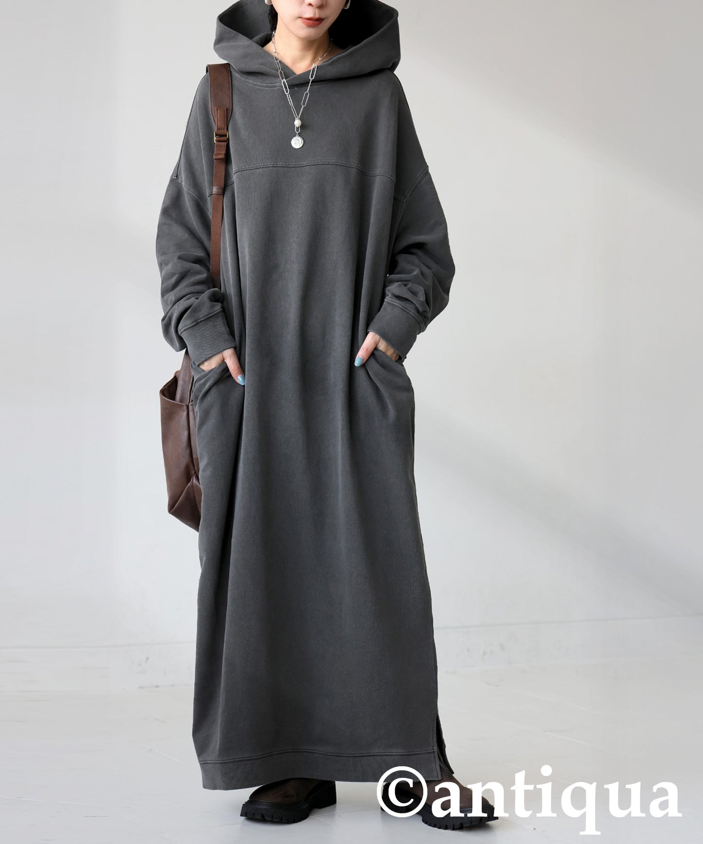 Hooded Long Dress Ladies
