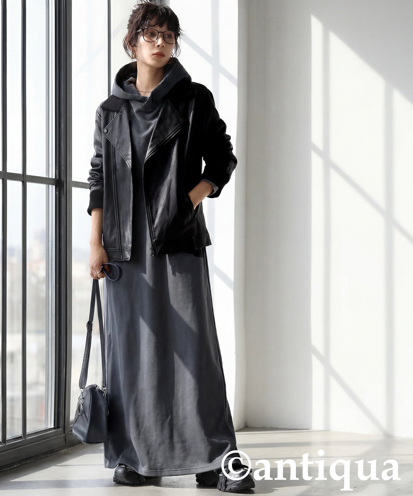 Hooded Long Dress Ladies