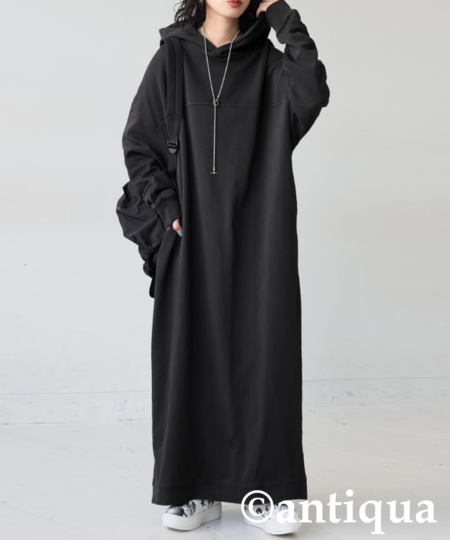 Hooded Long Dress Ladies