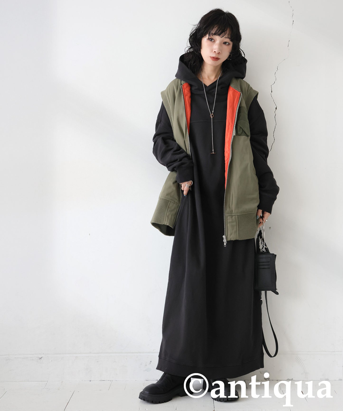 Hooded Long Dress Ladies