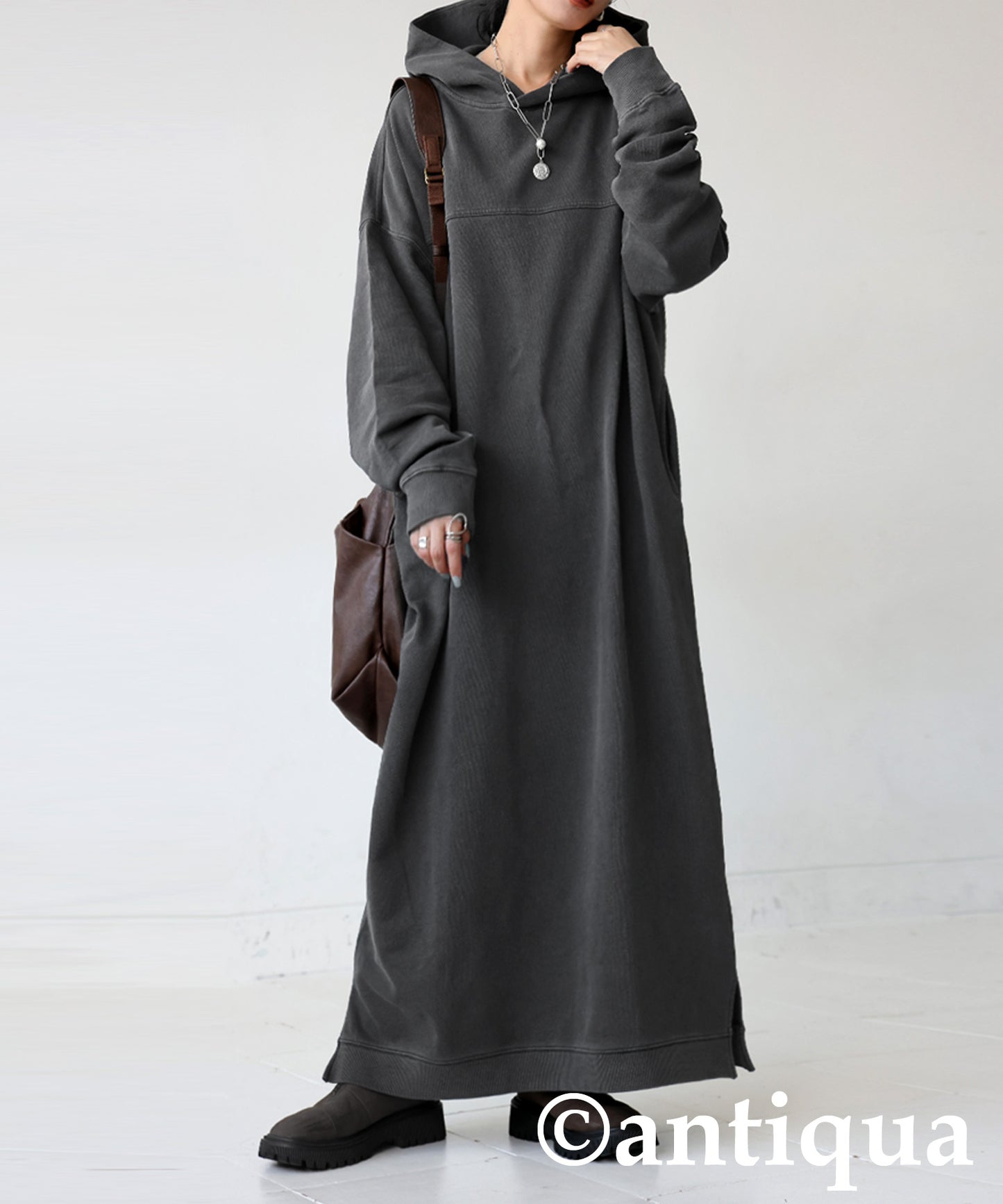 Hooded Long Dress Ladies