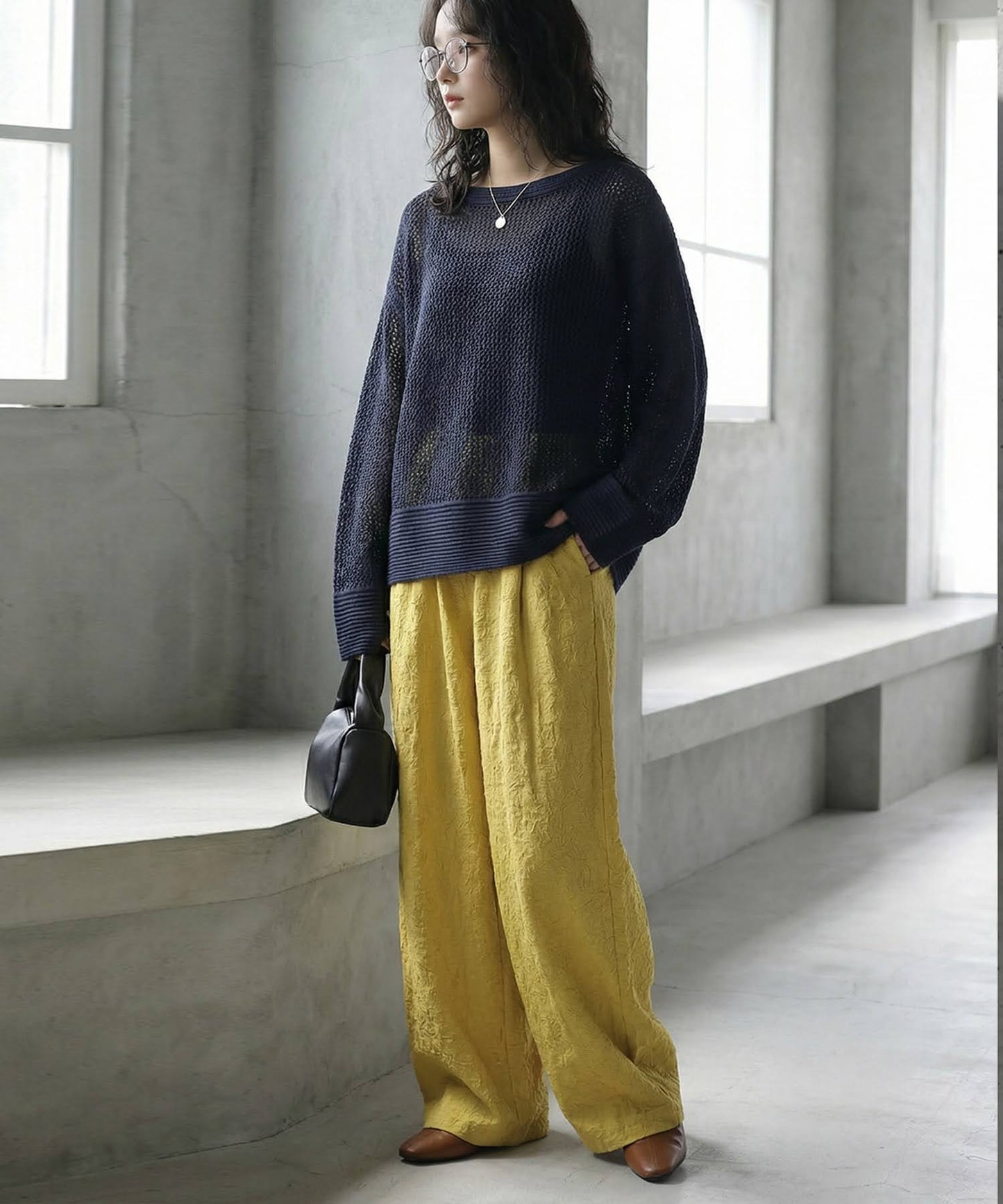 Sheer Loose Knit Sweate Ladies