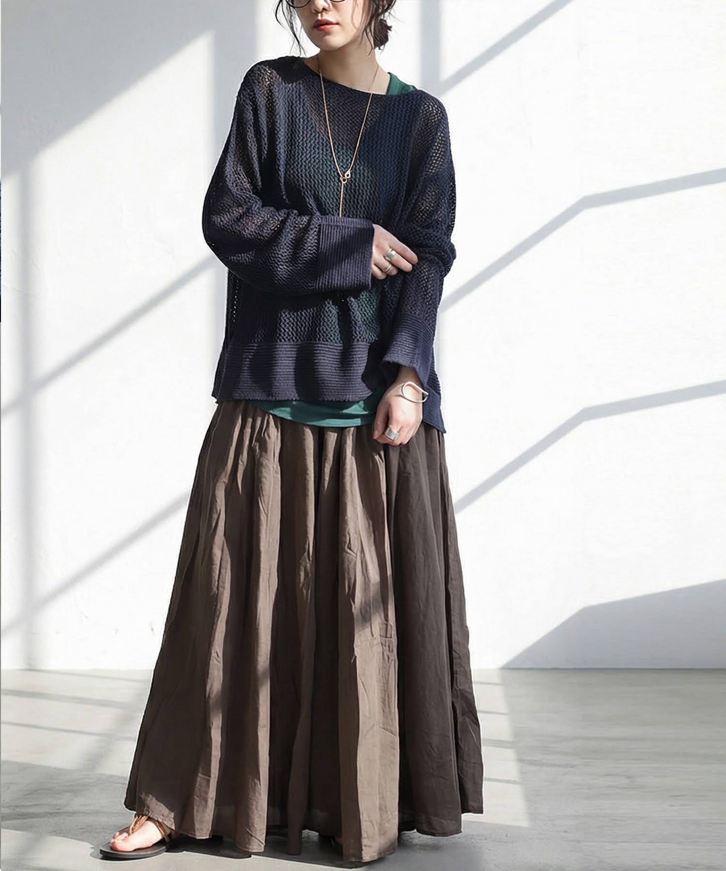 Sheer Loose Knit Sweate Ladies