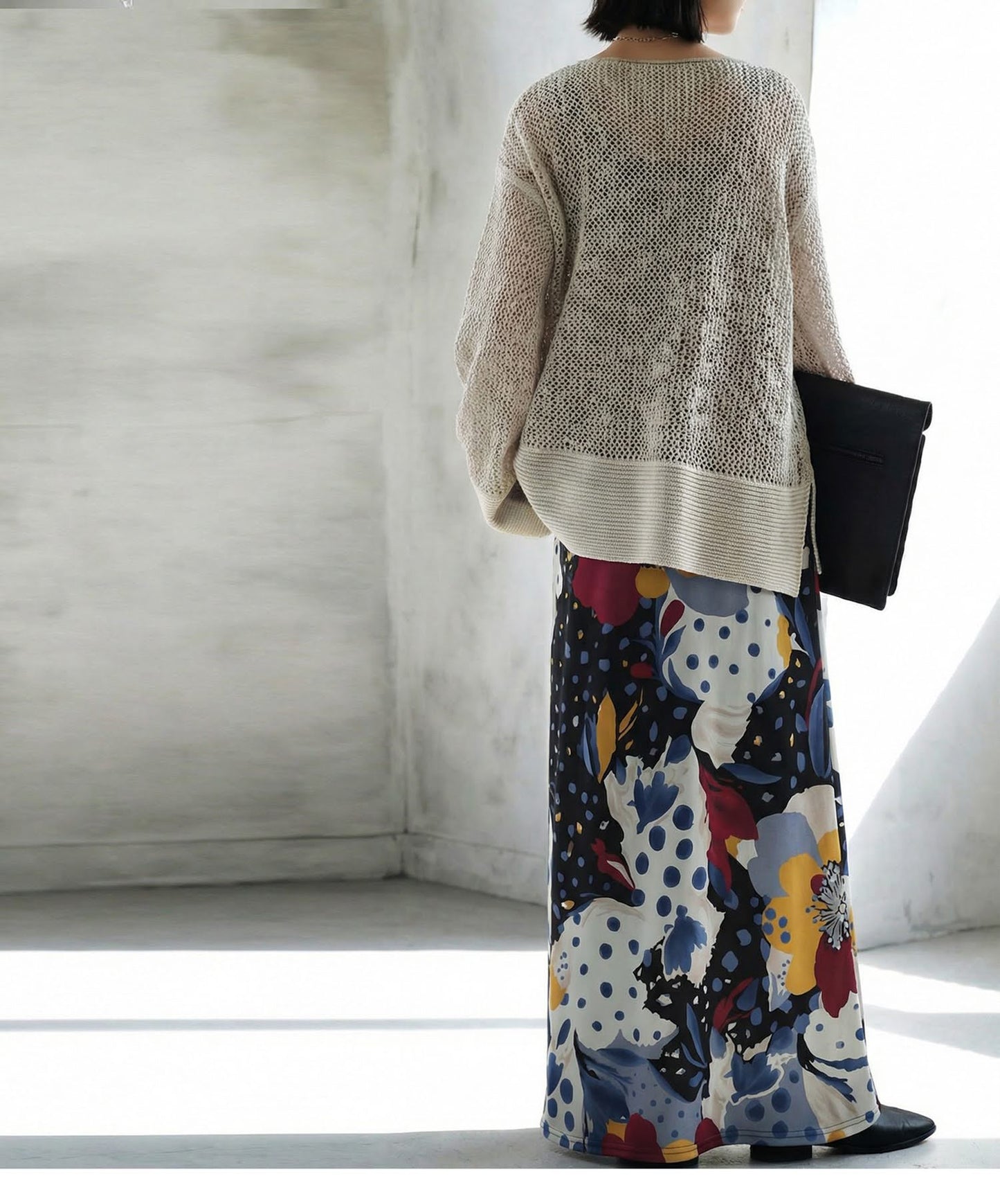 Sheer Loose Knit Sweate Ladies