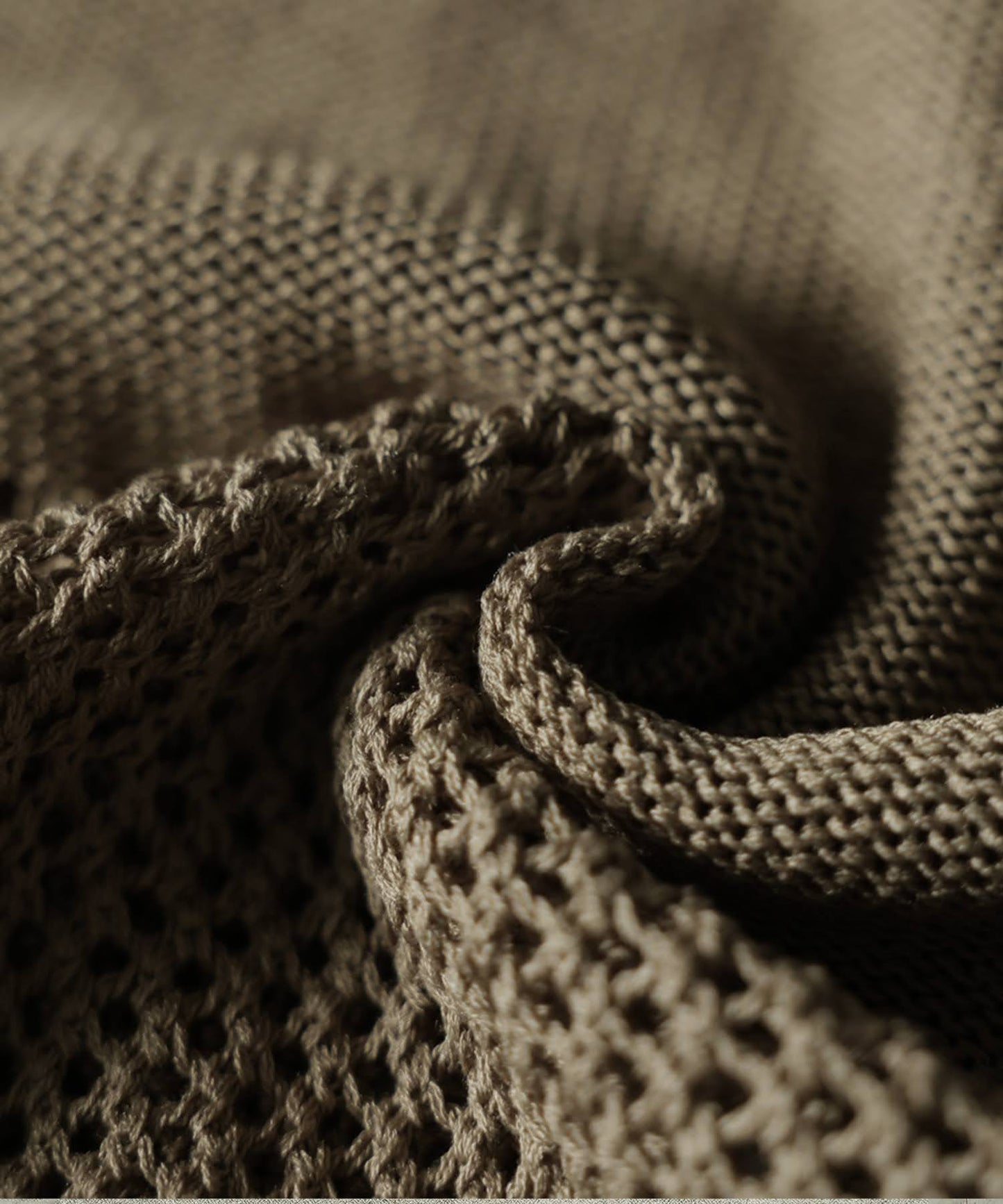 Dolman V-Neck Mesh Knit Ladies