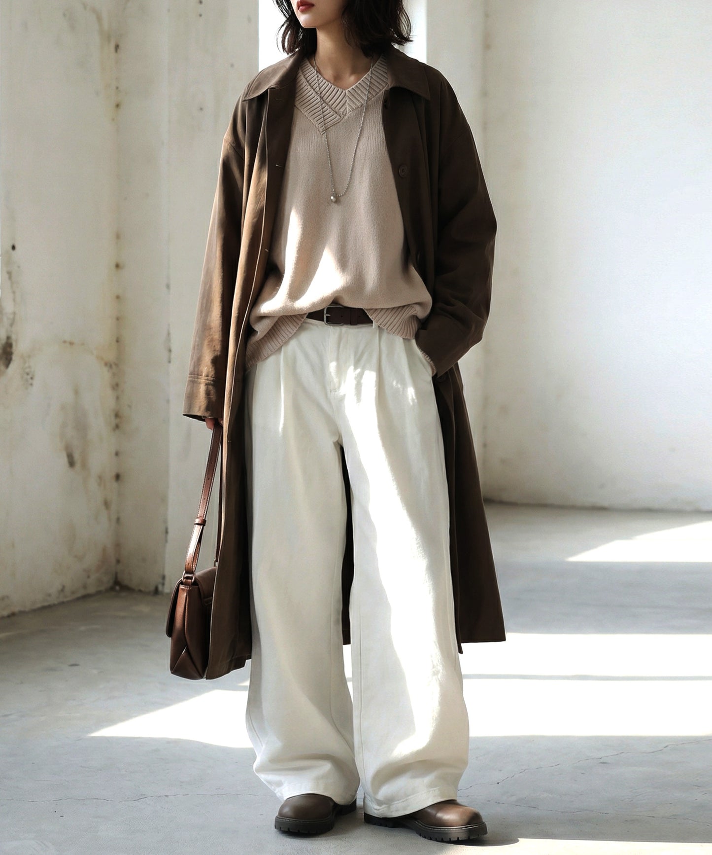 100% Cotton V-Neck Knit Ladies