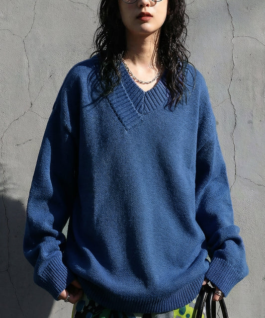 100% Cotton V-Neck Knit Ladies