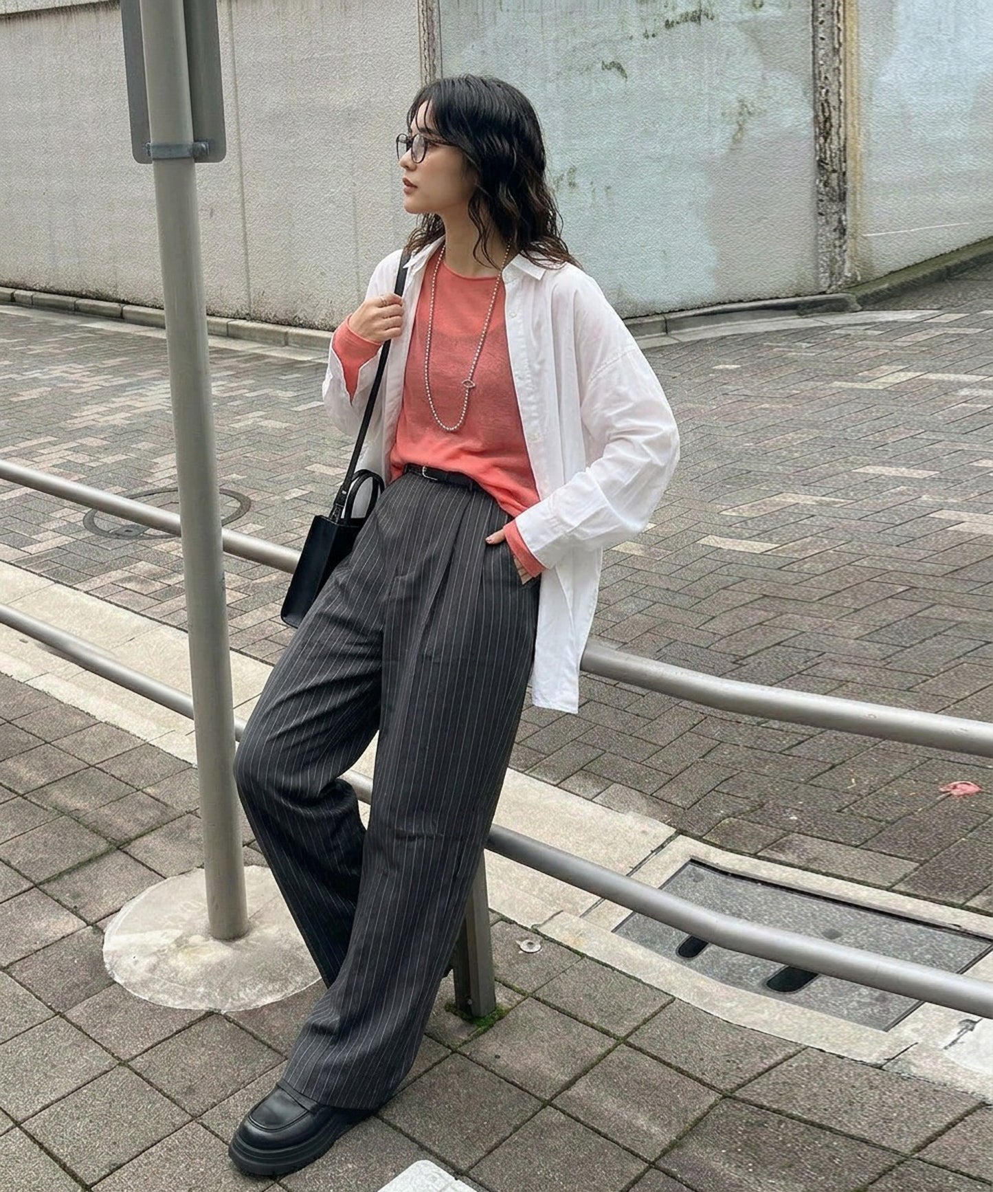 Crew Neck Sheer Long-Sleeve Tops Ladies