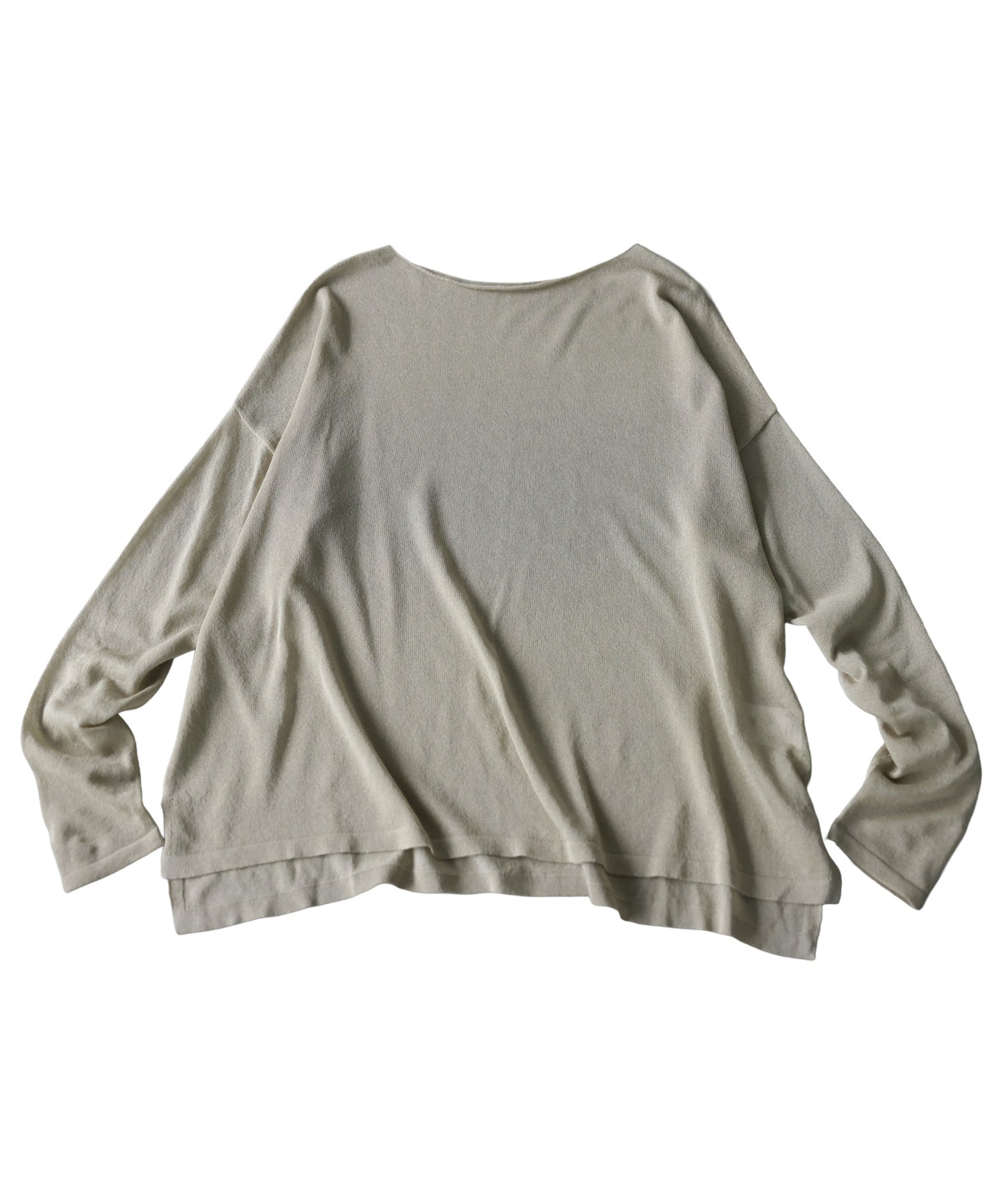 Crew Neck Sheer Long-Sleeve Tops Ladies