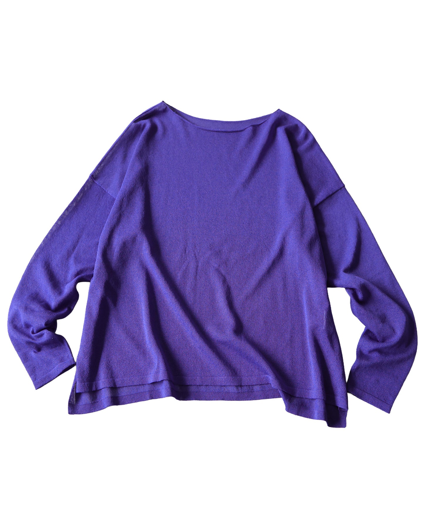 Crew Neck Sheer Long-Sleeve Tops Ladies
