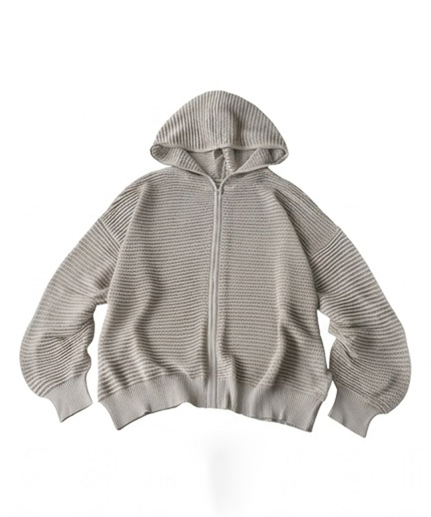 Openwork Knit Hoodie Ladies