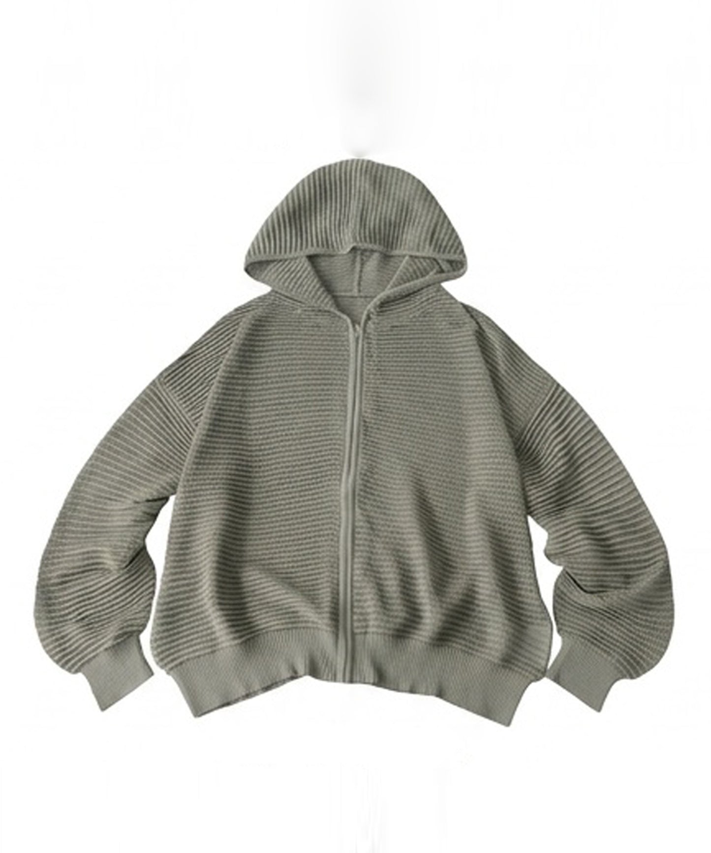 Openwork Knit Hoodie Ladies