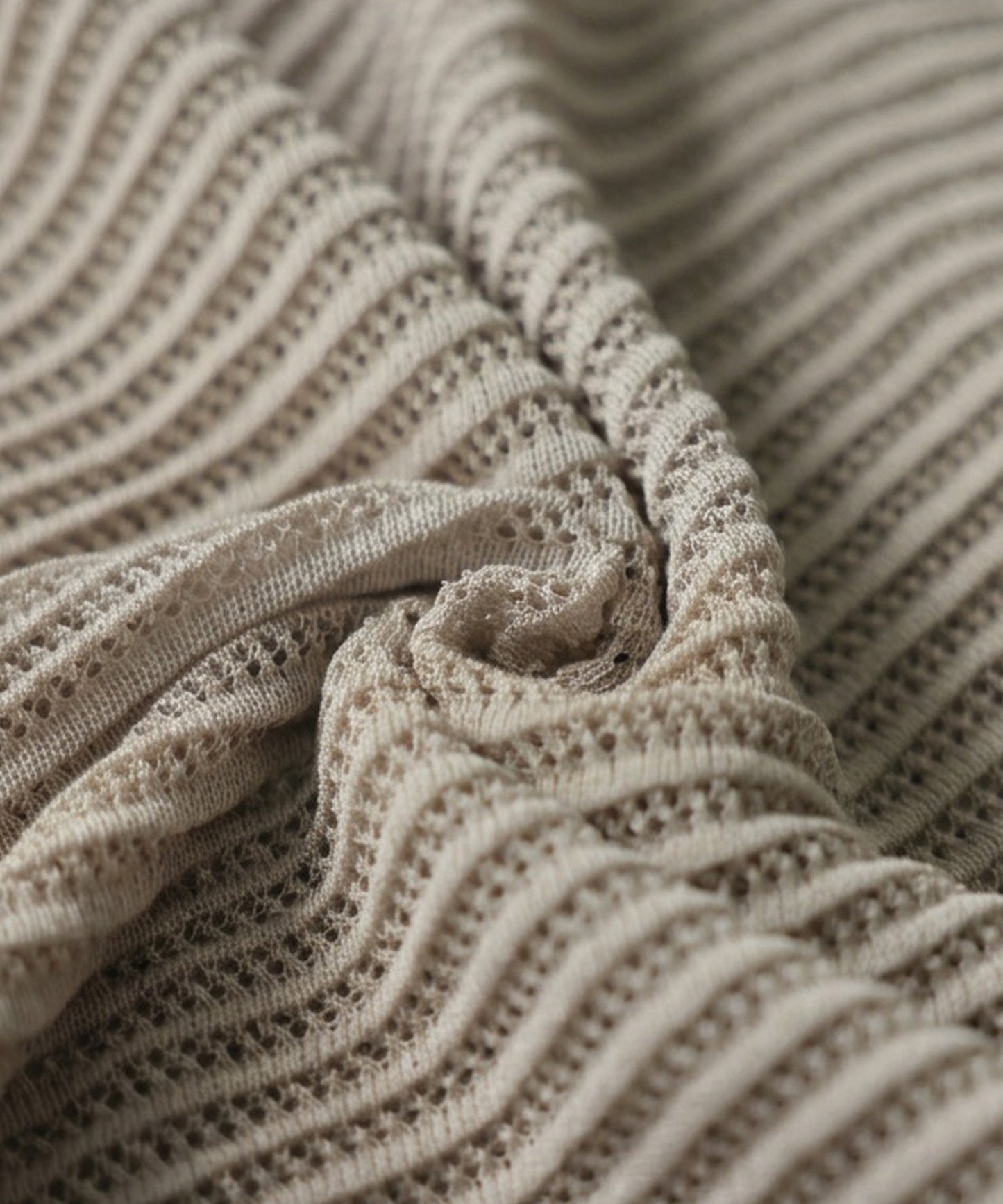 Openwork Knit Hoodie Ladies