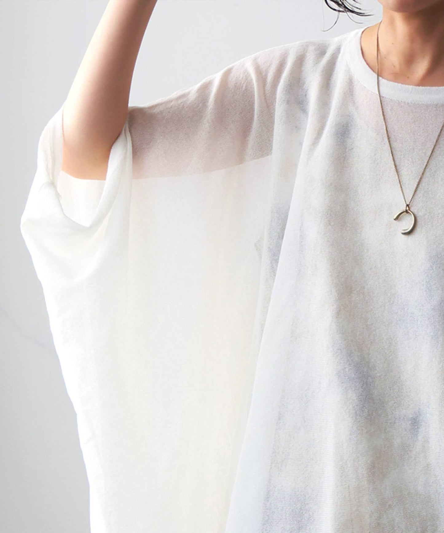 Asymmetrical Dolman Sheer Knit Ladies