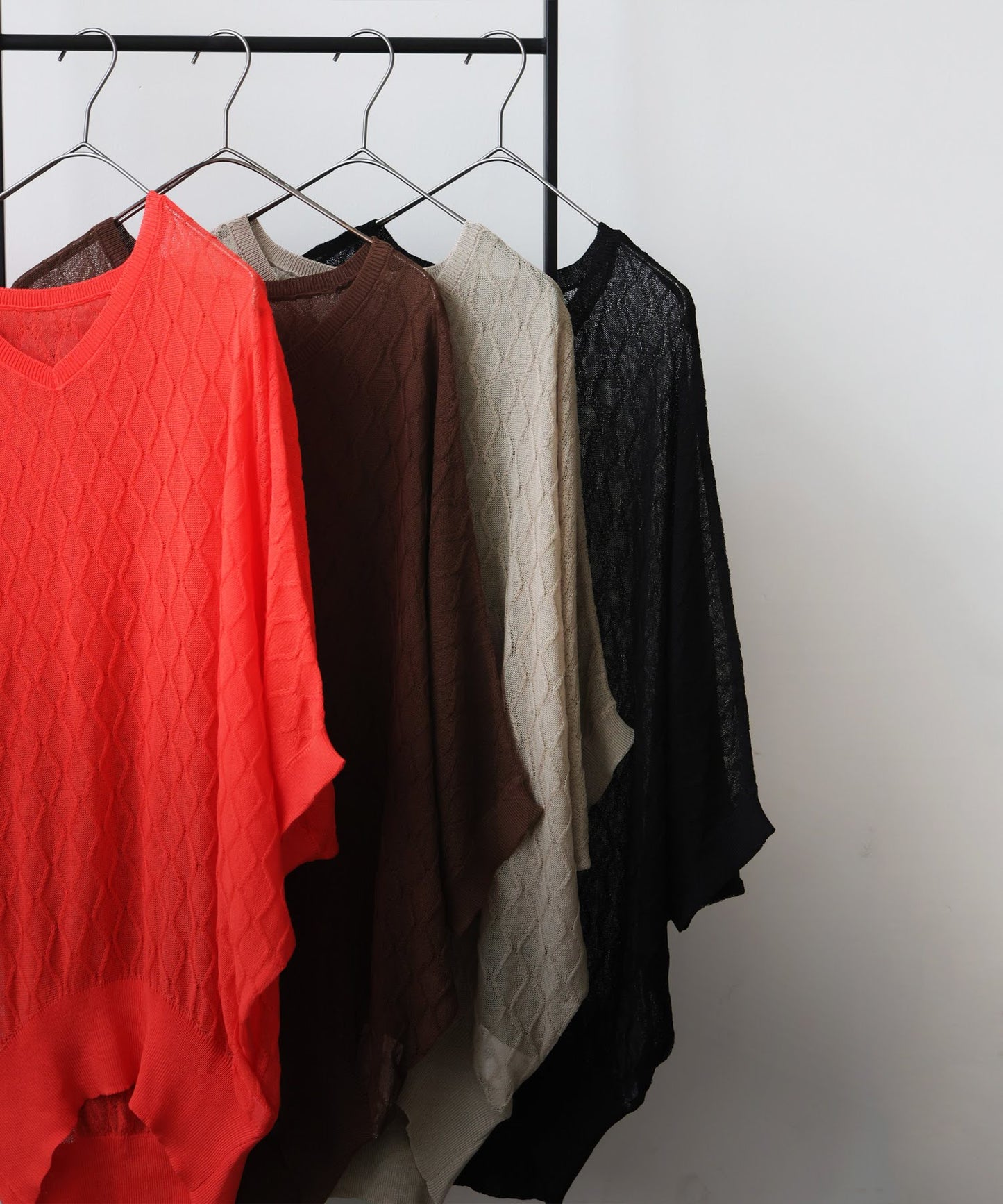 Aran Print Sheer Dolman Knit Ladies