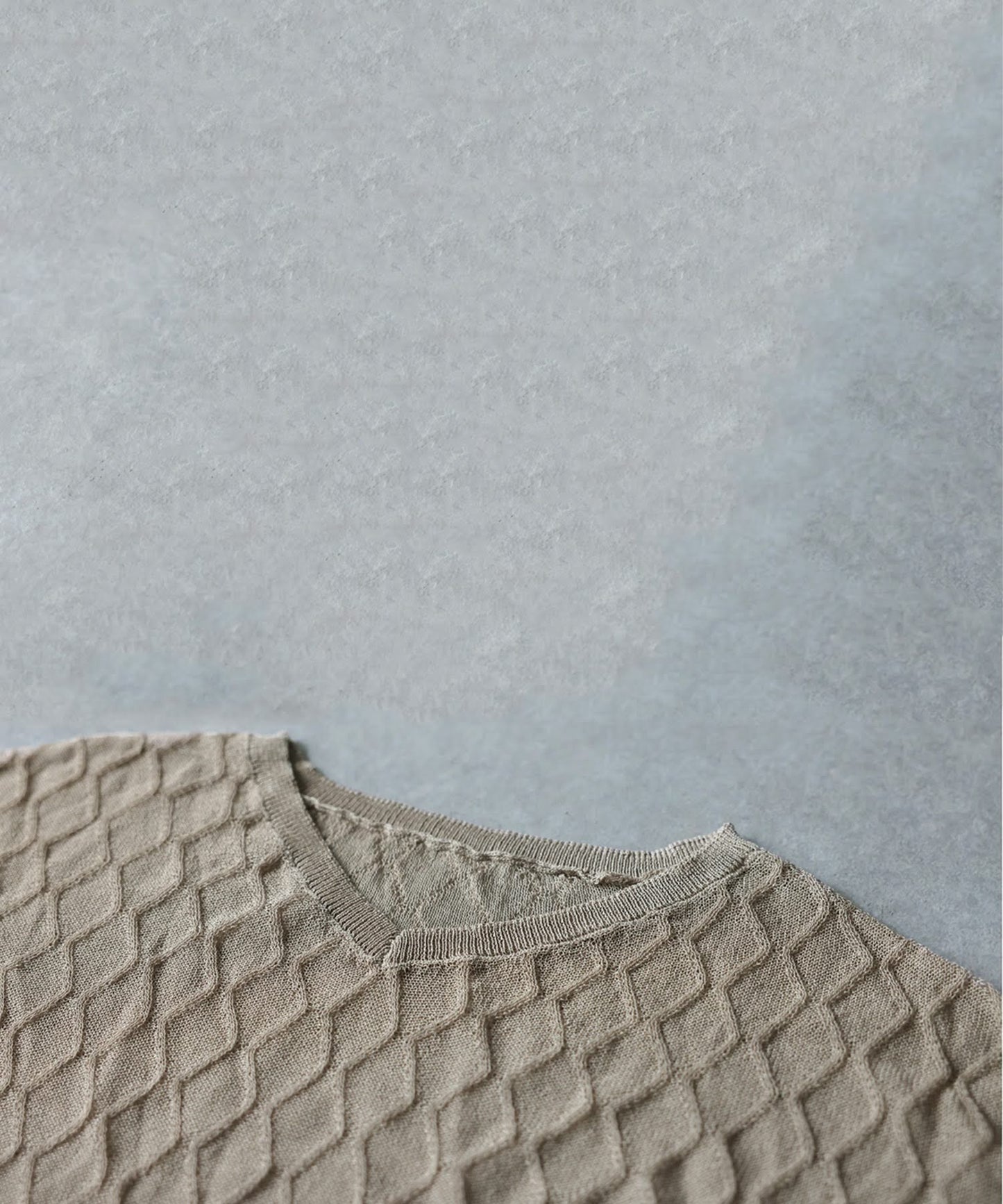 Aran Print Sheer Dolman Knit Ladies