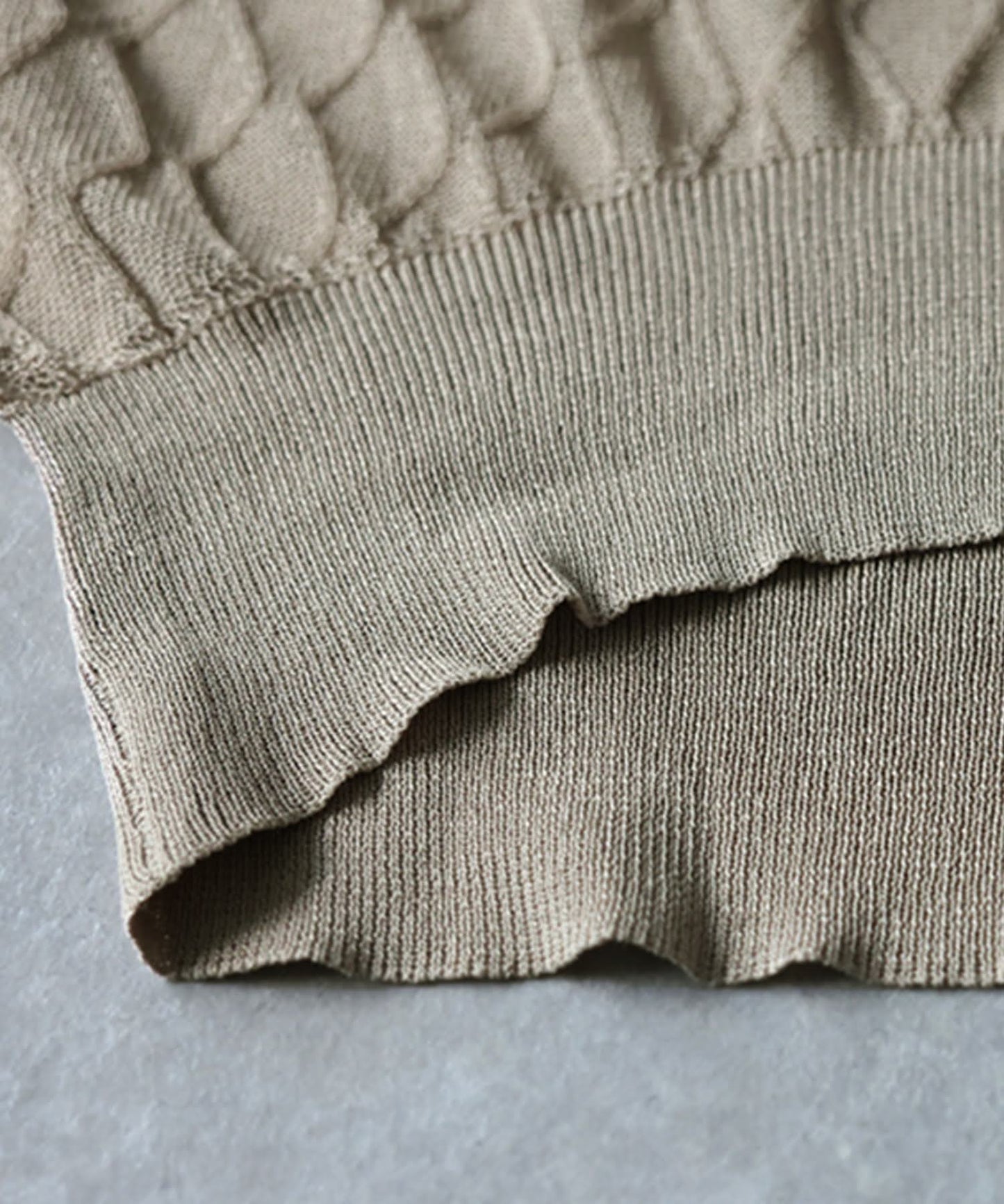 Aran Print Sheer Dolman Knit Ladies