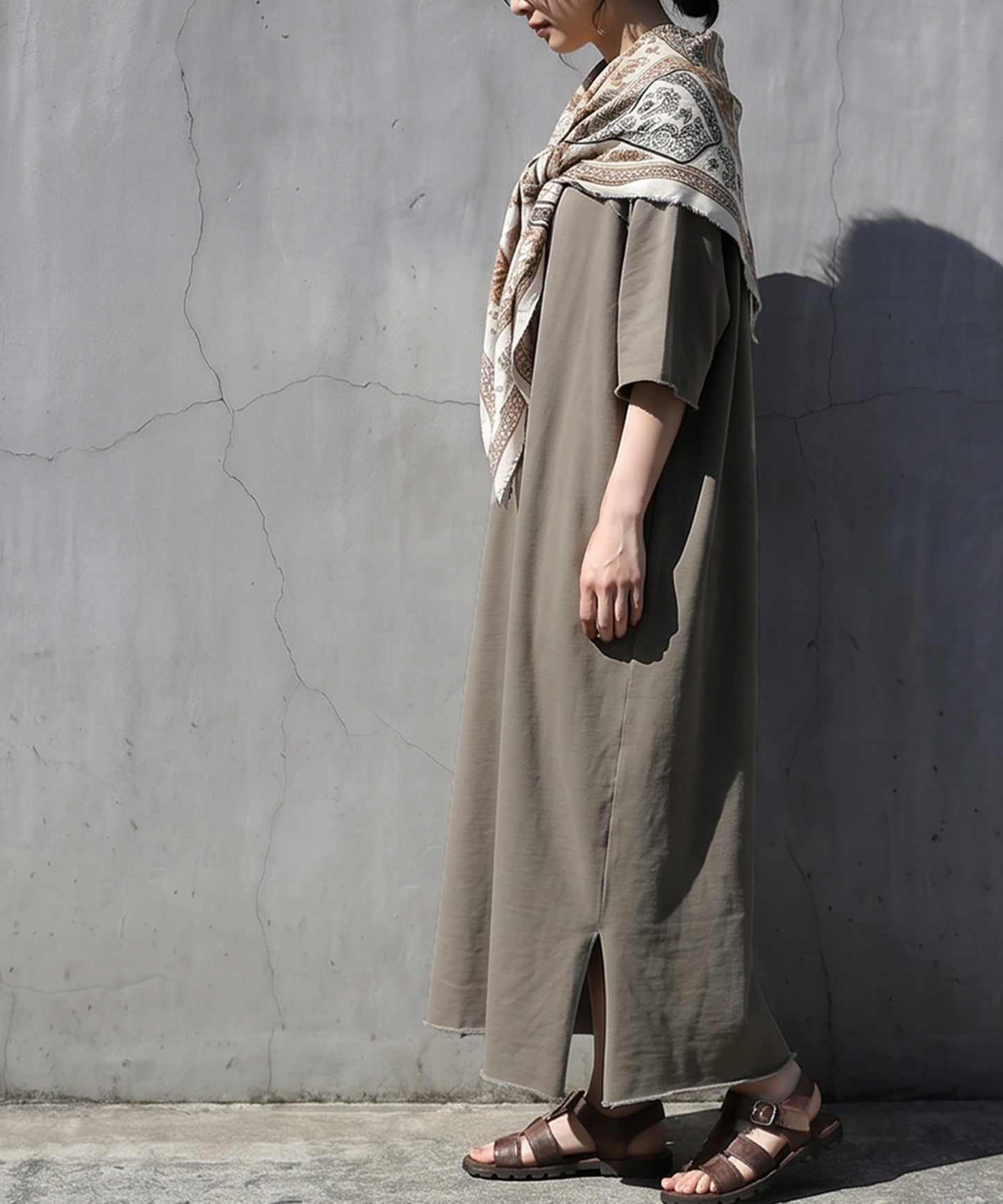 Long Crew Neck Dress Ladies