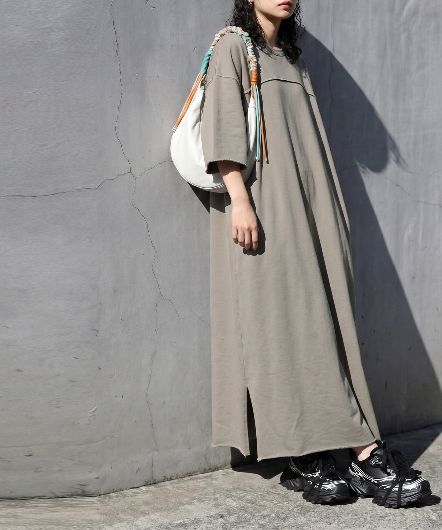 Long Crew Neck Dress Ladies