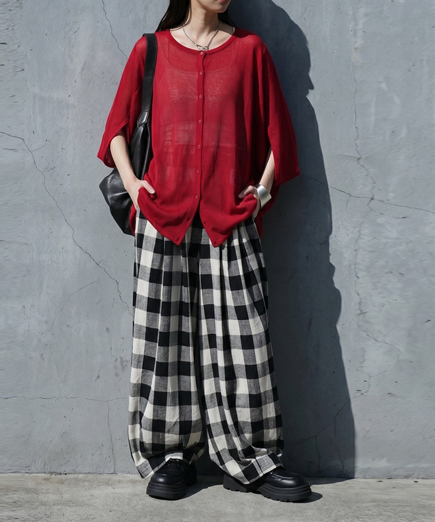 Asymmetrical Dolman Sheer Knit Cardigan Ladies