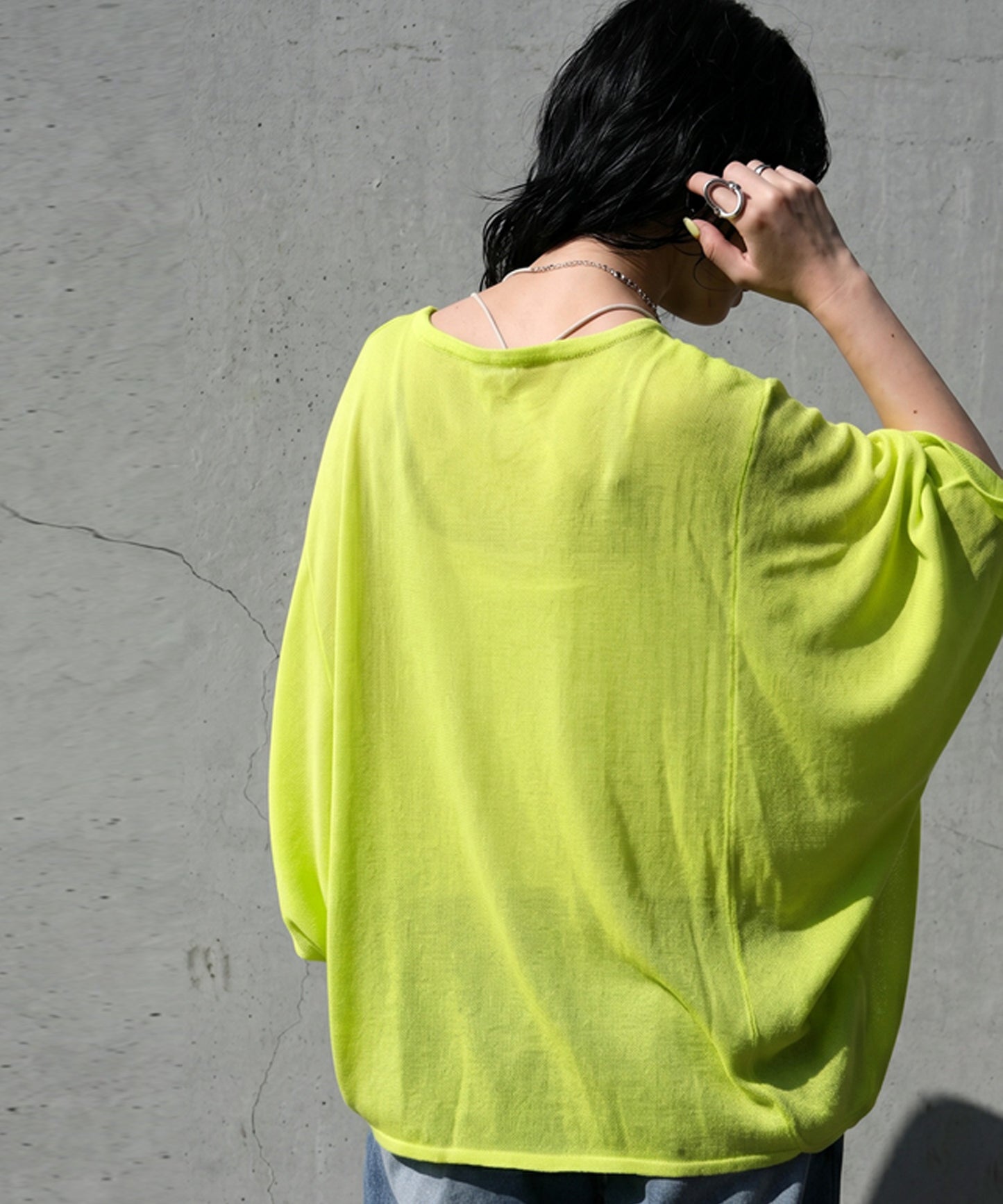 Asymmetrical Dolman Sheer Knit Cardigan Ladies