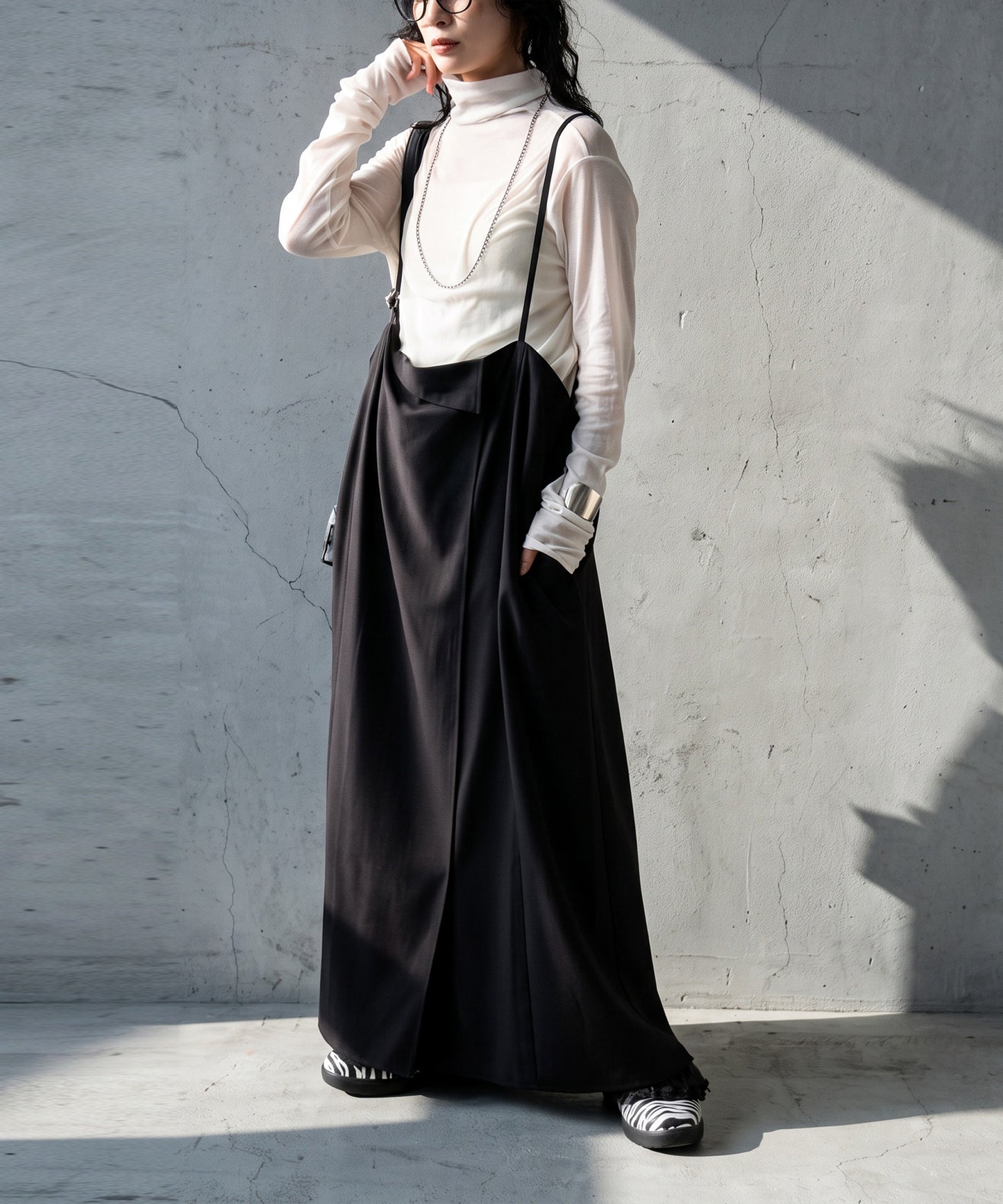 100% Cotton Sheer Turtleneck Cut And Sewn Ladies