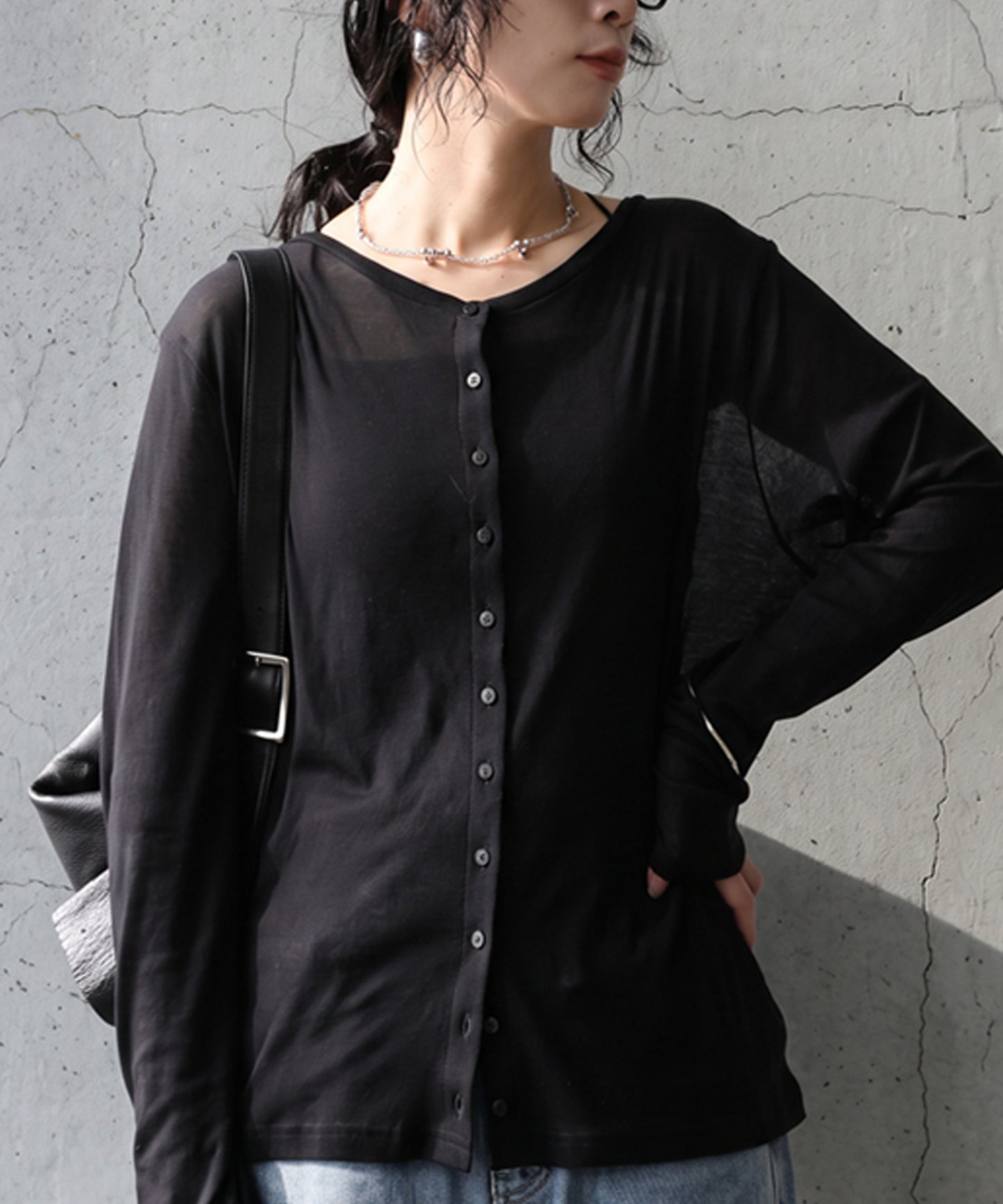 100% Cotton Sheer Cardigan Ladies