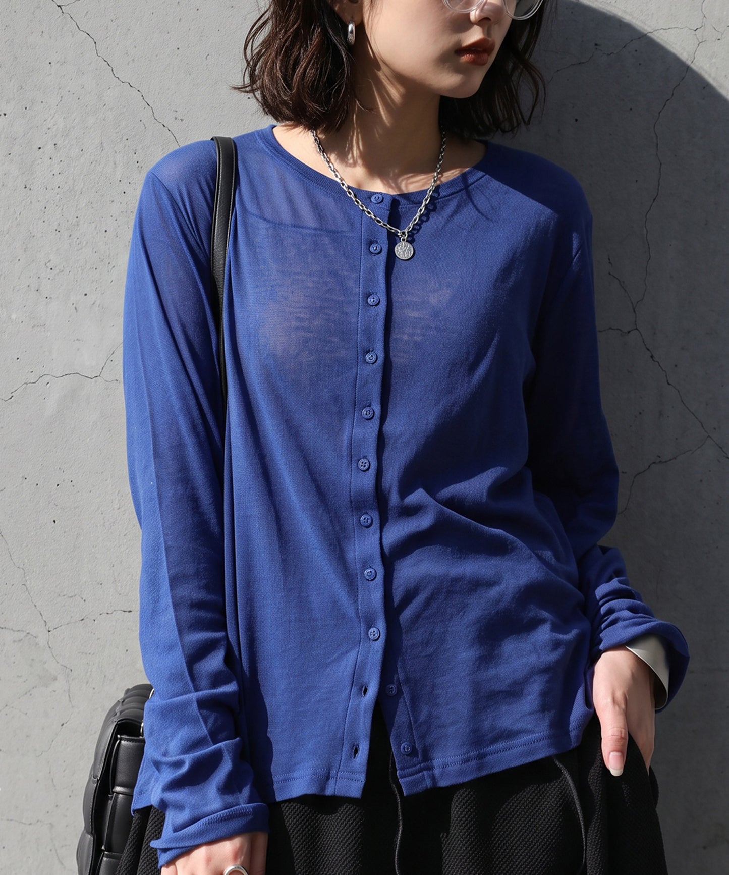 100% Cotton Sheer Cardigan Ladies