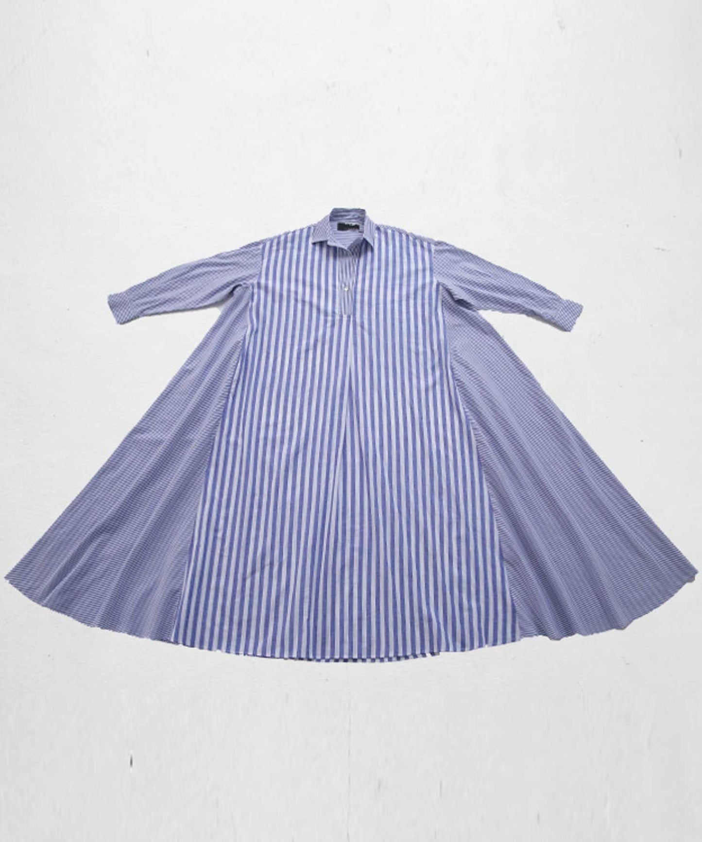 Striped pattern shirt dress Ladies