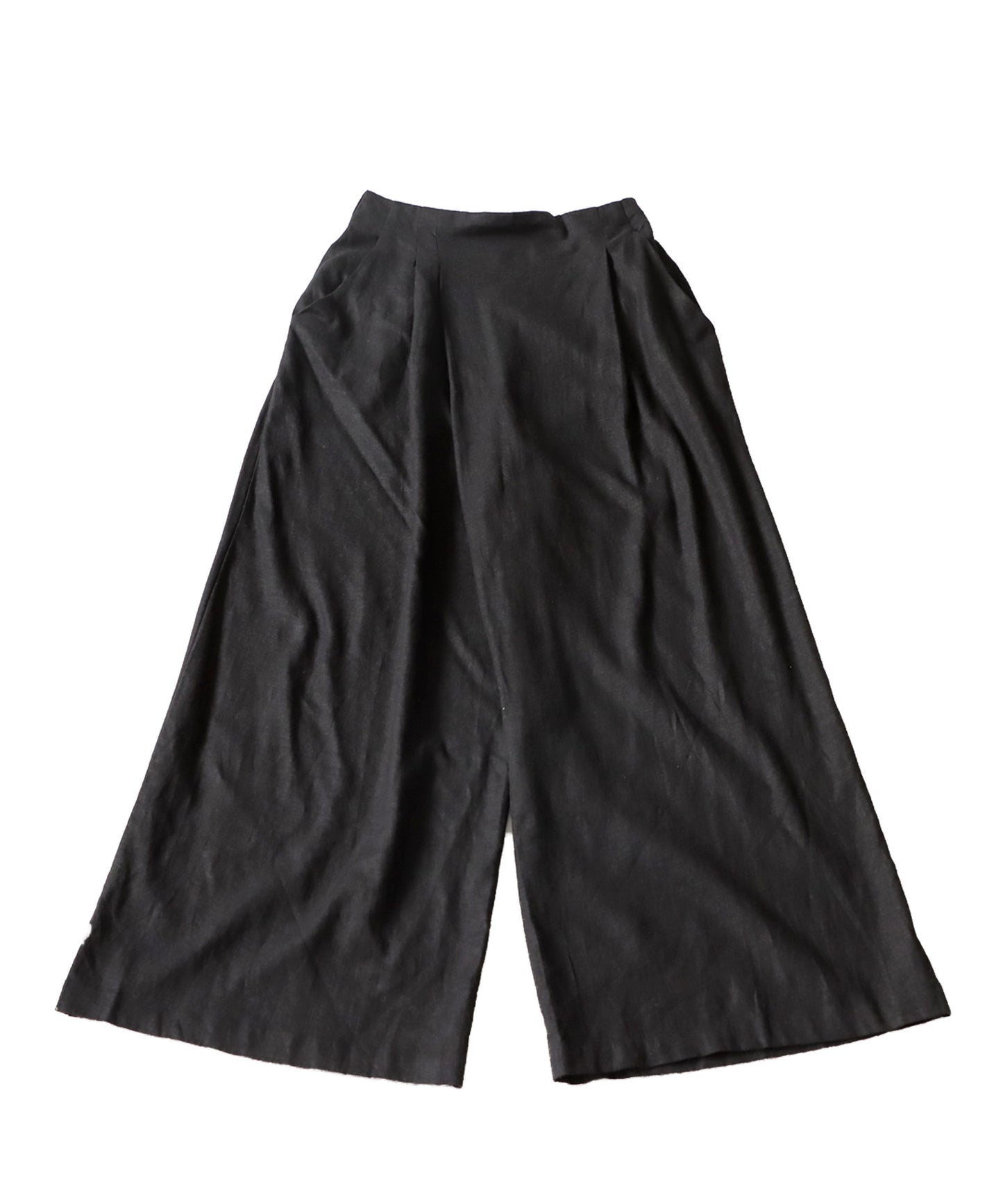 Hemp-blend wide pants Ladies