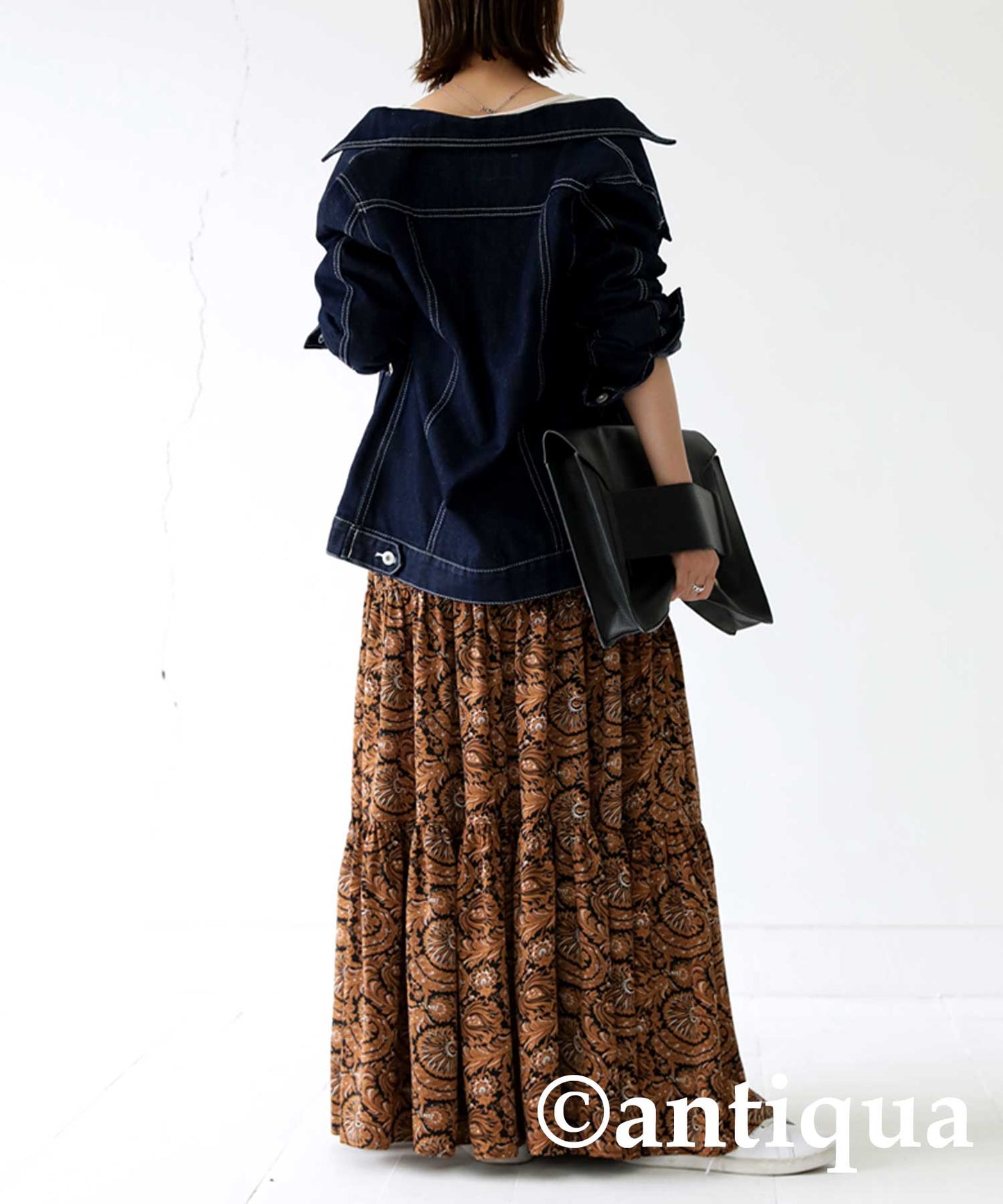 Ethnic Pattern Tiered Skirt Ladies