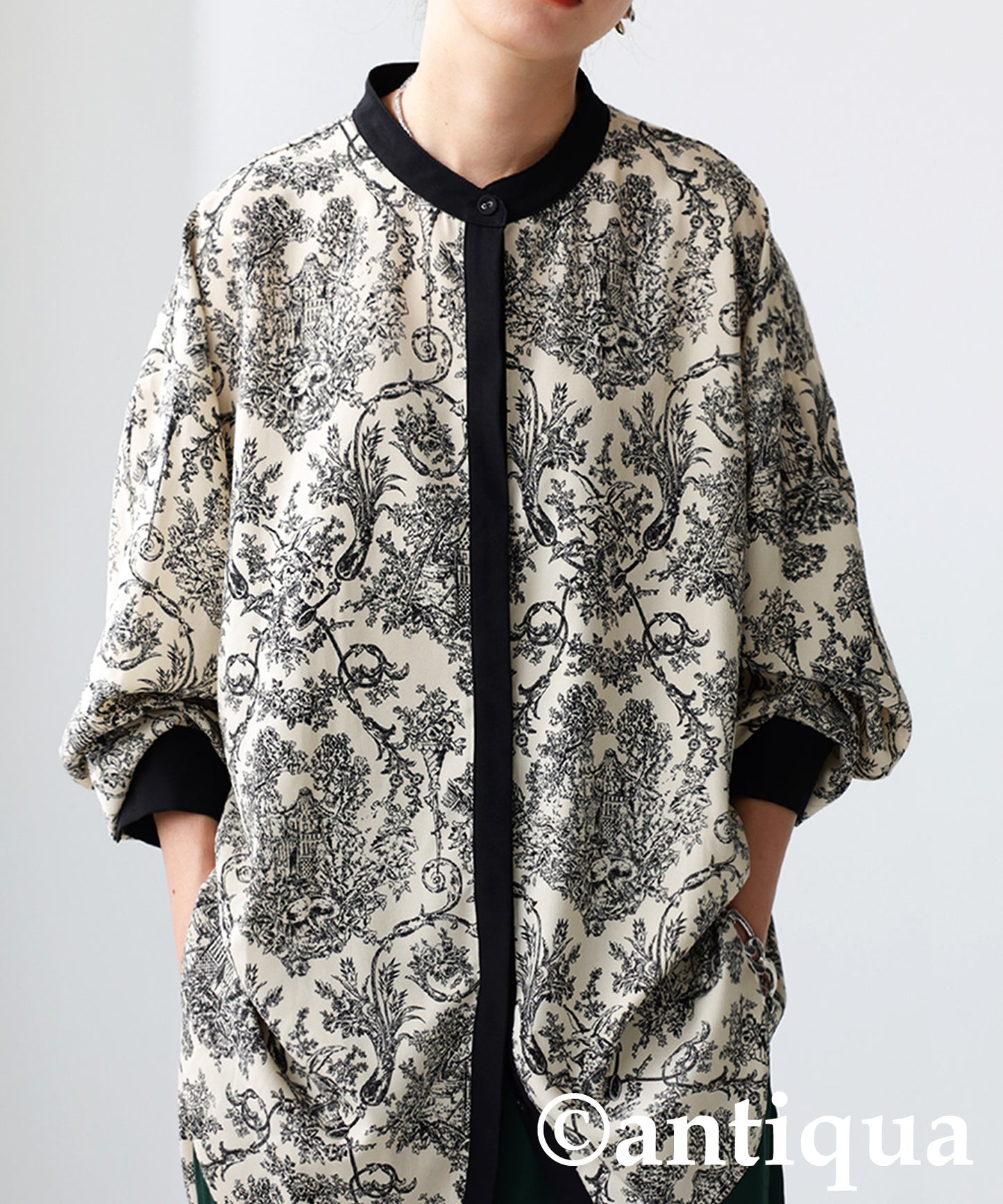 Toile De Jouy Pattern Shirt Ladies