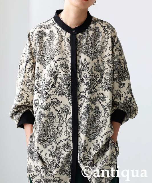 Toile De Jouy Pattern Shirt Ladies