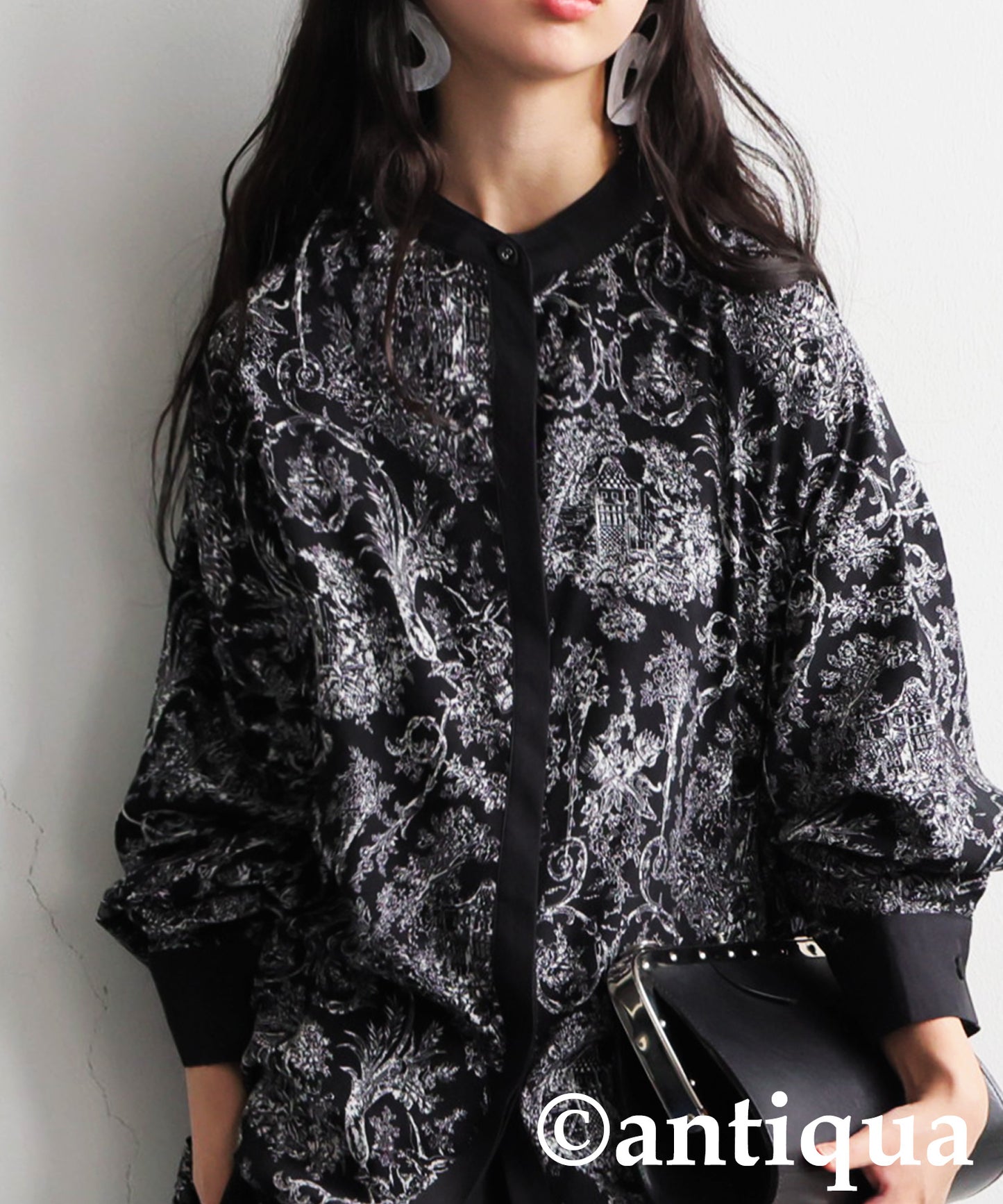 Toile De Jouy Pattern Shirt Ladies