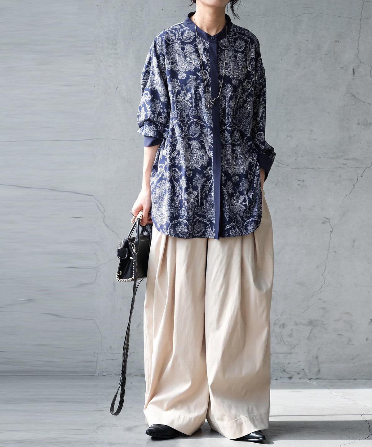 Toile De Jouy Pattern Shirt Ladies