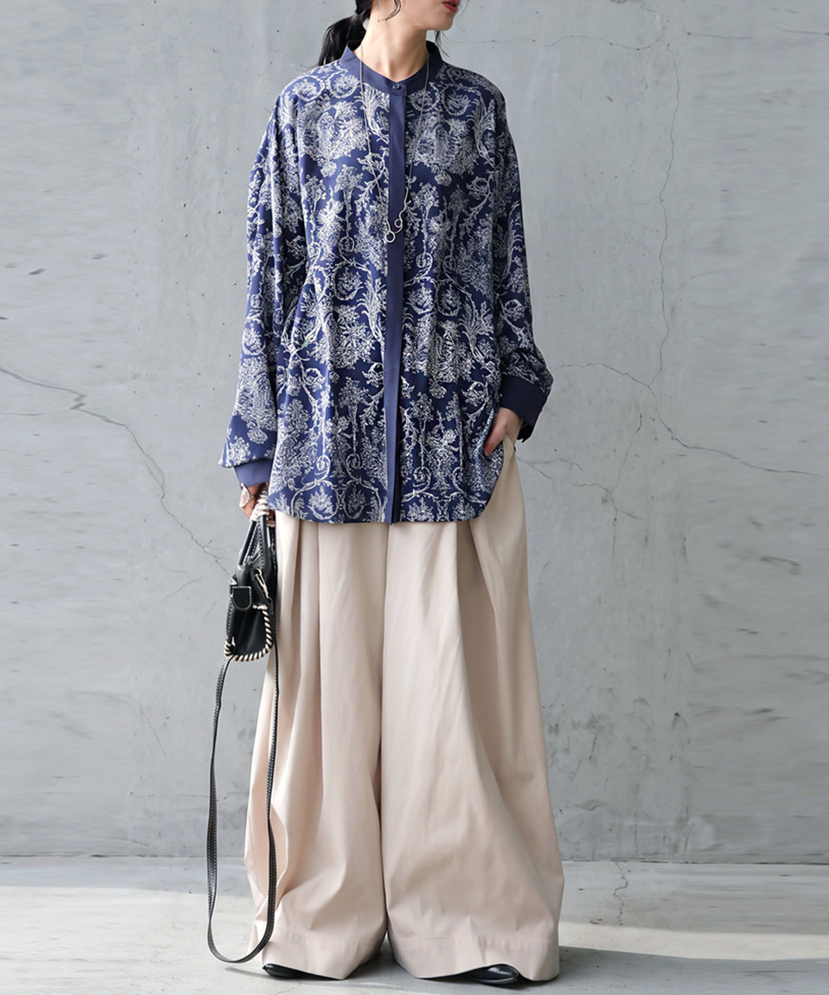 Toile De Jouy Pattern Shirt Ladies