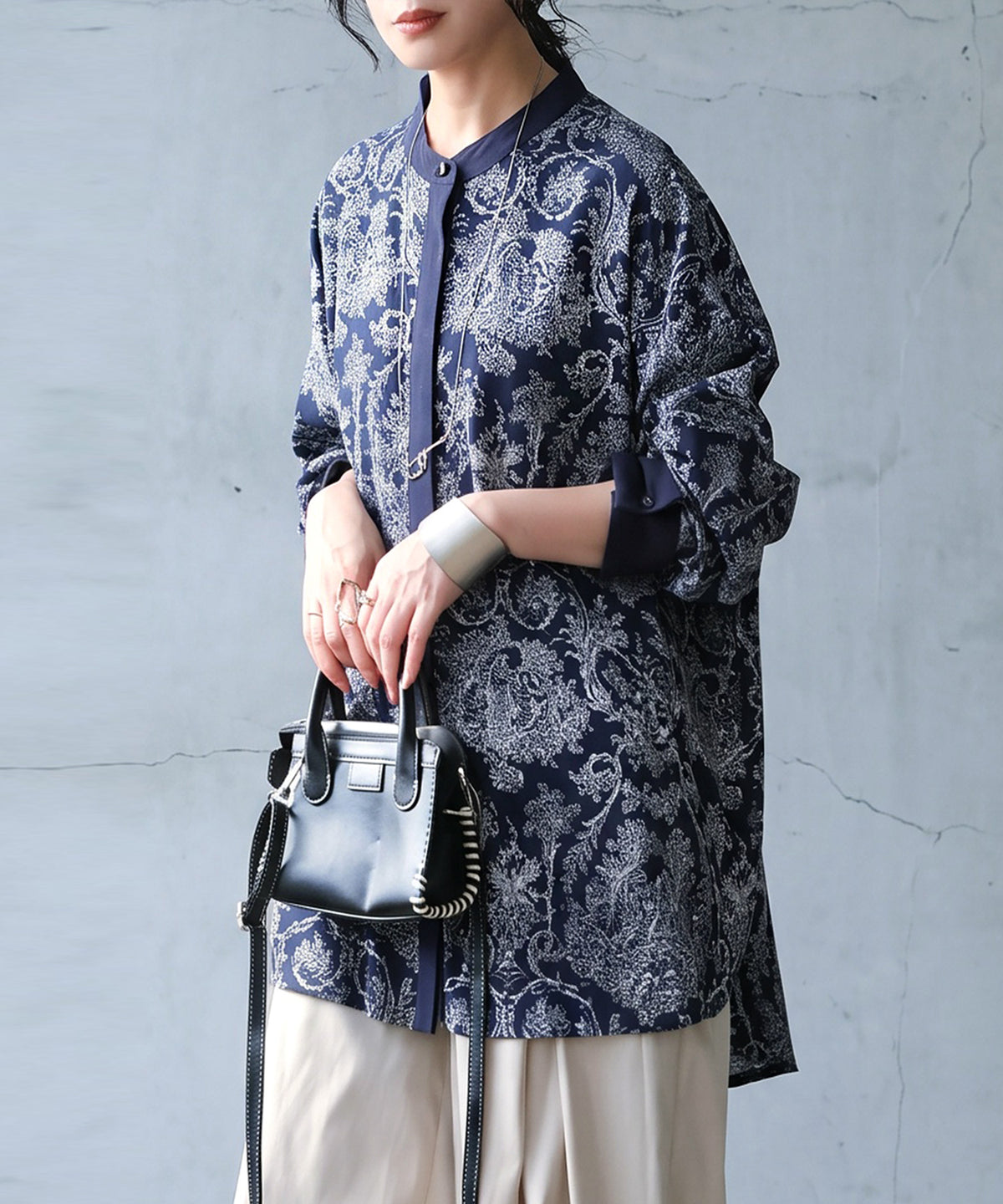 Toile De Jouy Pattern Shirt Ladies