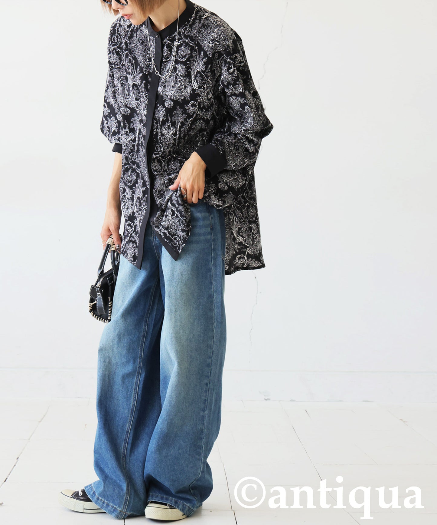 Toile De Jouy Pattern Shirt Ladies