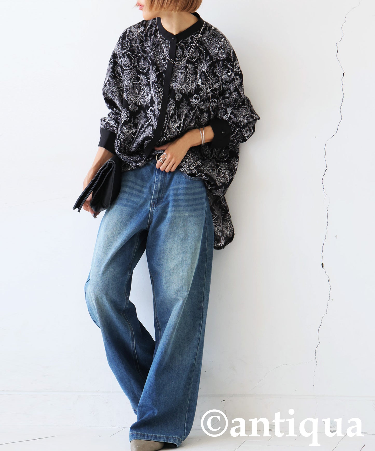 Toile De Jouy Pattern Shirt Ladies