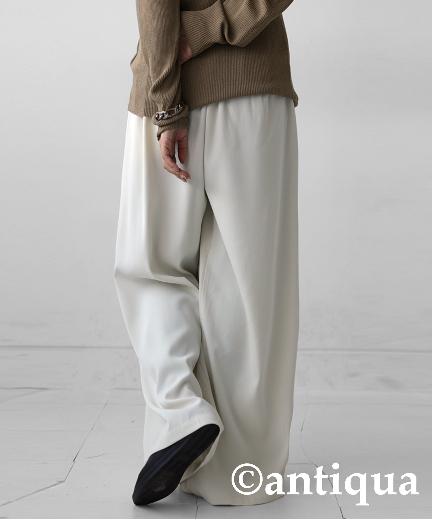 PO-00171 Tuck wide pants ladies – antiqua.wa