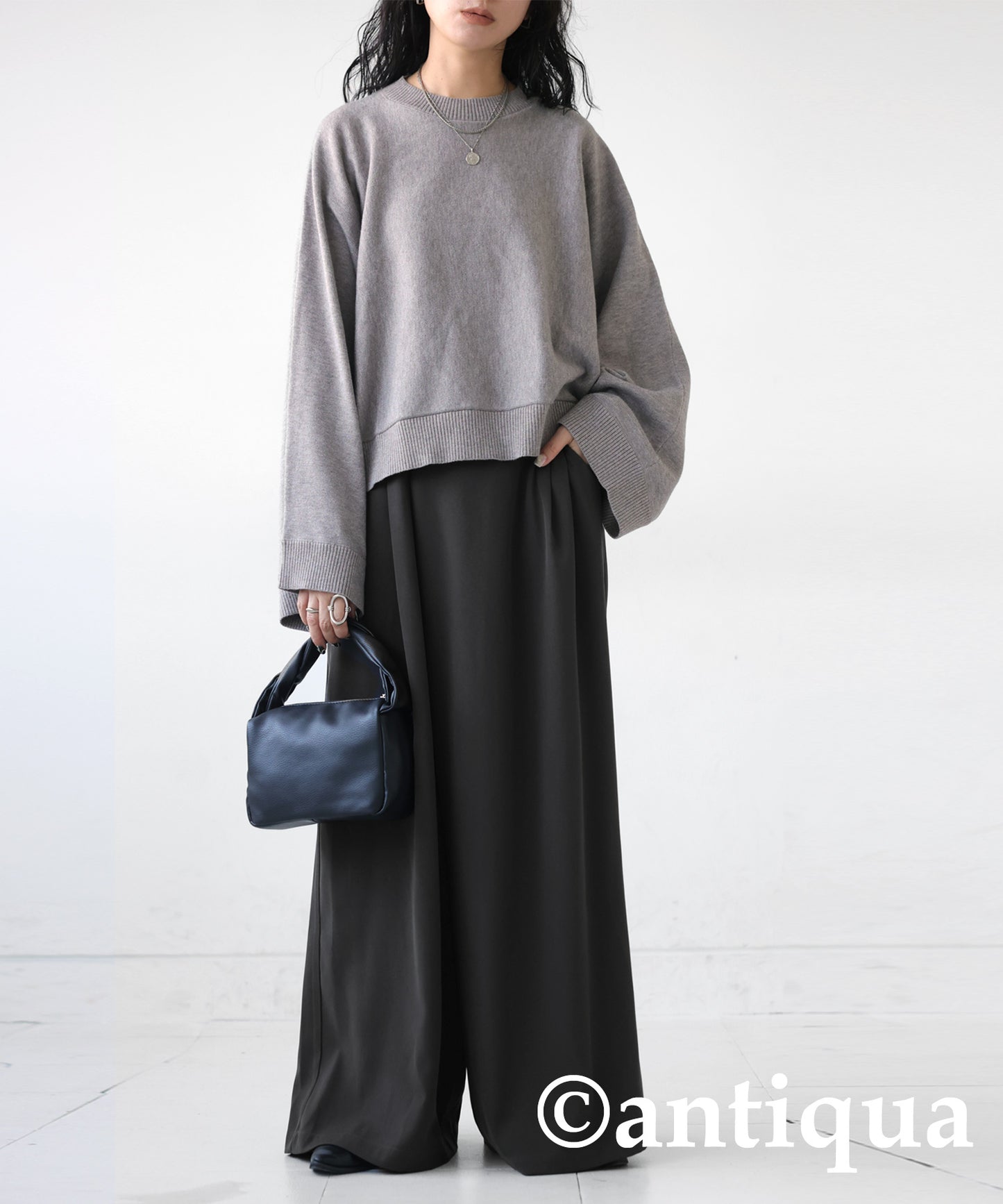 Tuck wide pants Ladies