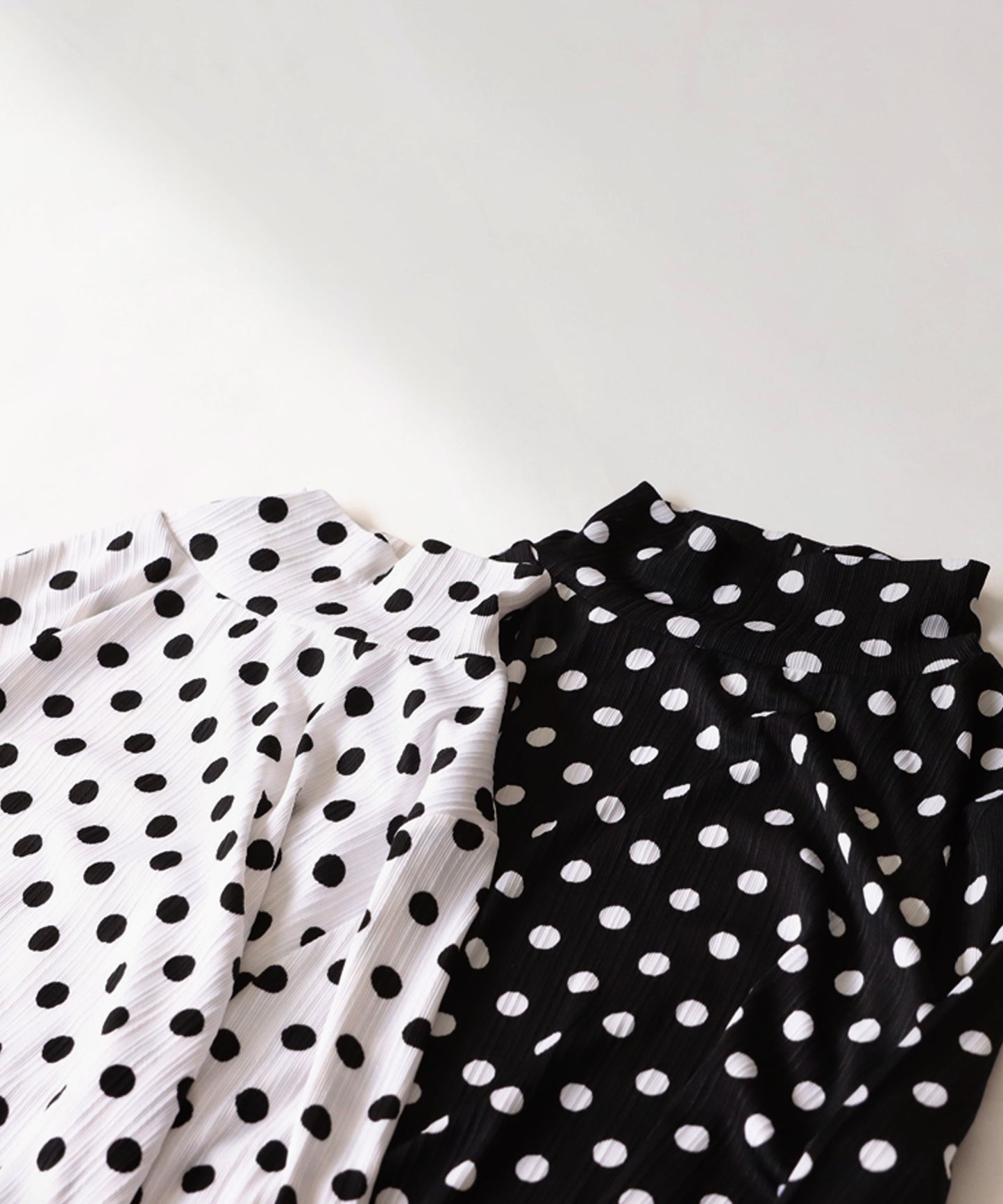 Polka Dots High Neck Tops Ladies