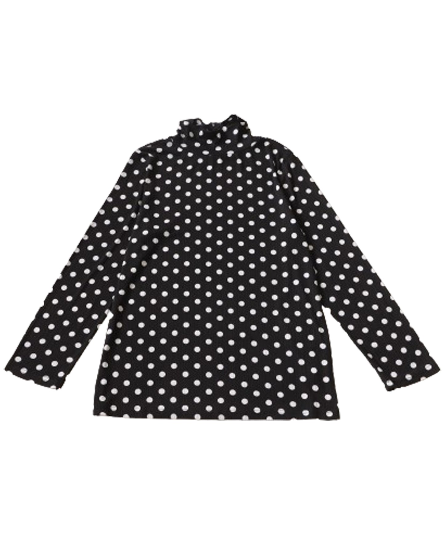 Polka Dots High Neck Tops Ladies