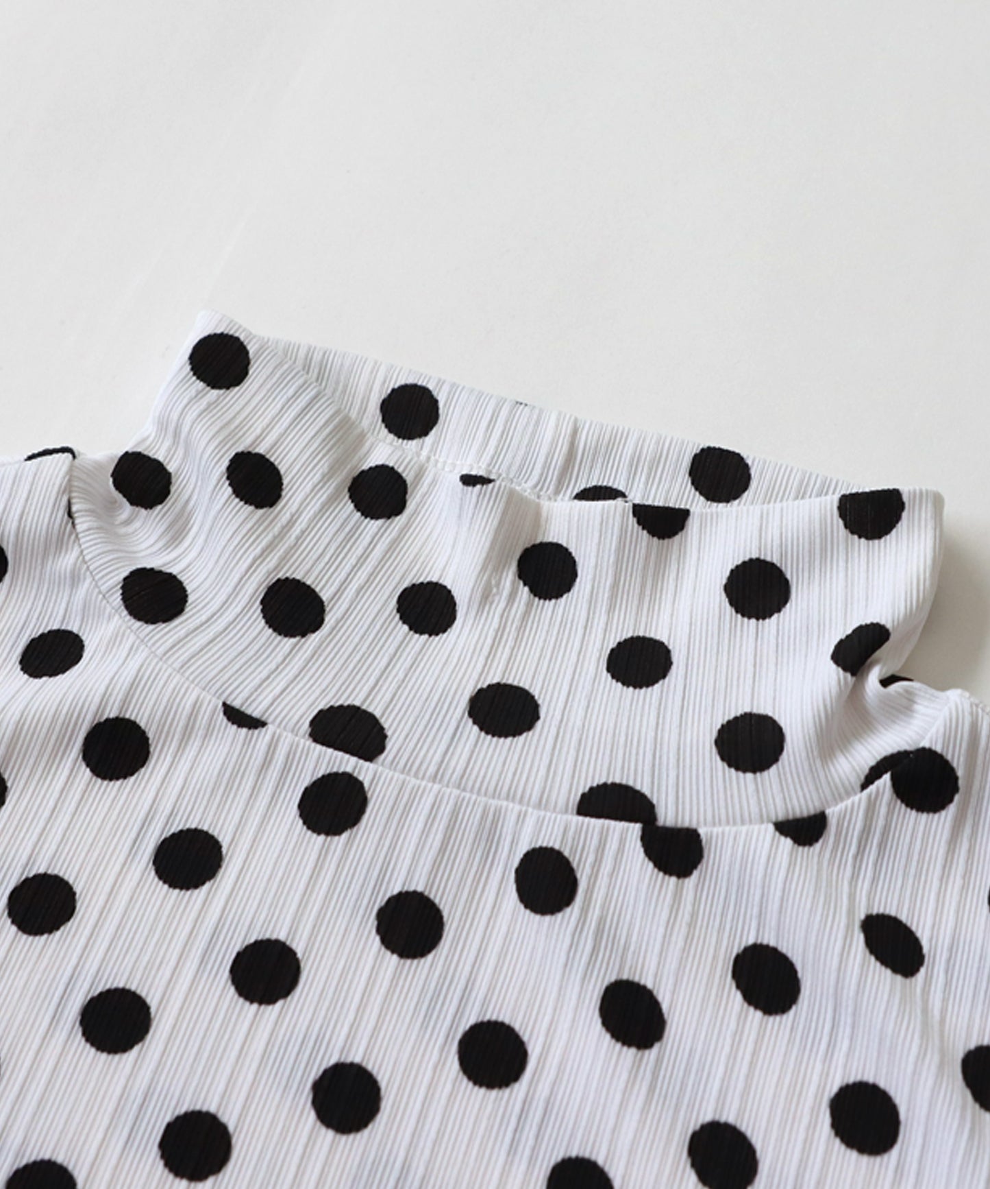 Polka Dots High Neck Tops Ladies