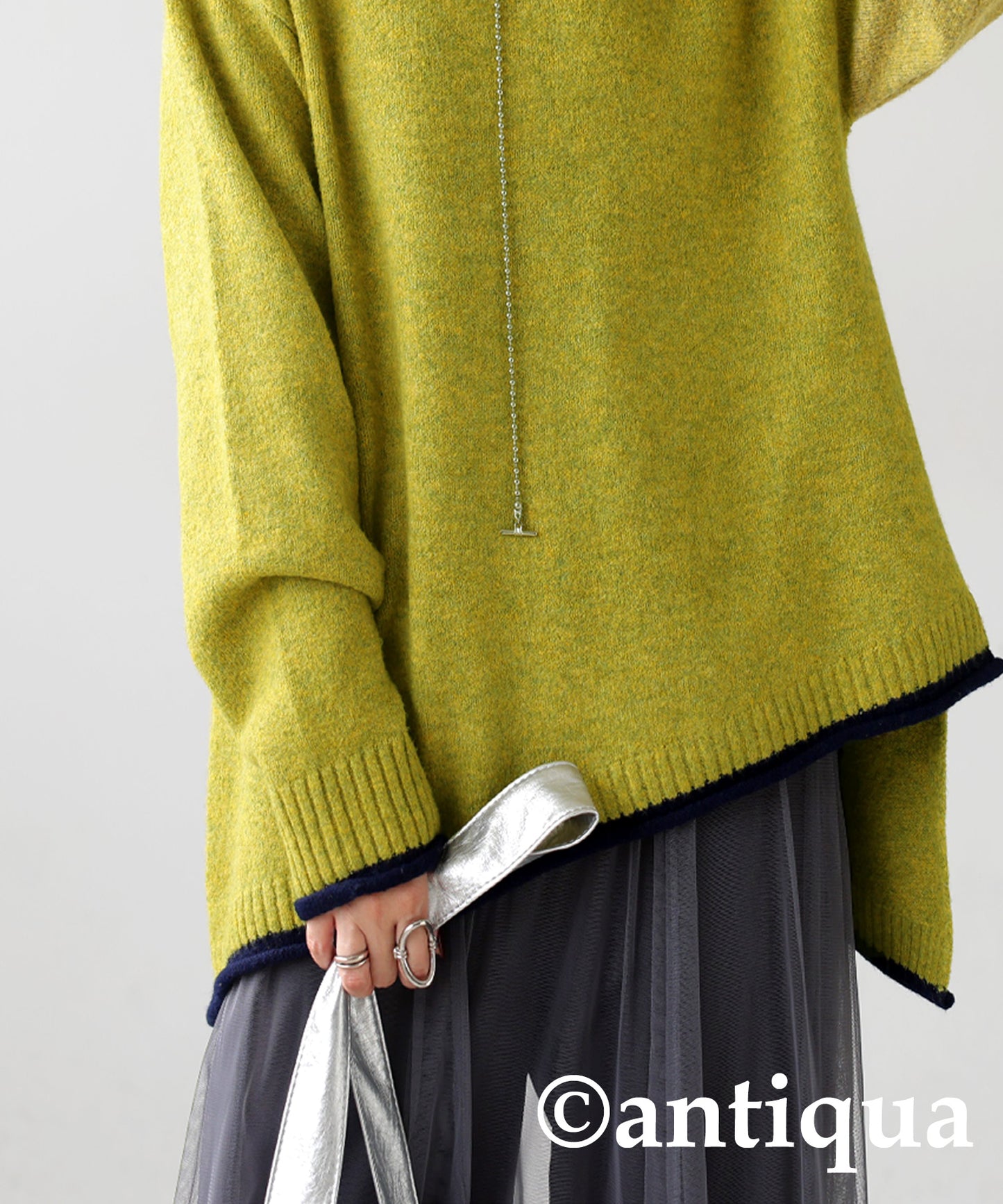 Color Scheme Asymmetry Knit Ladies