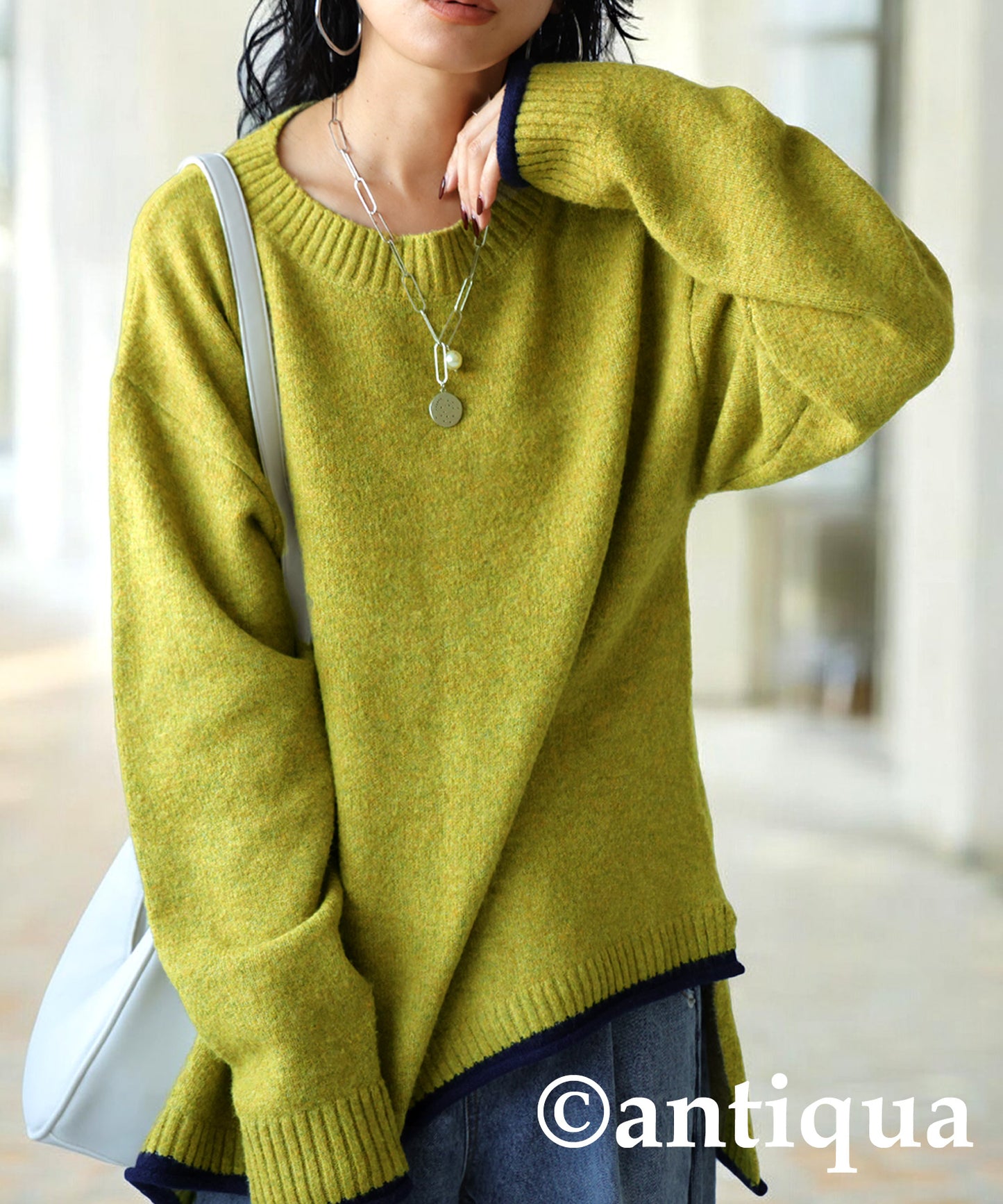 Color Scheme Asymmetry Knit Ladies